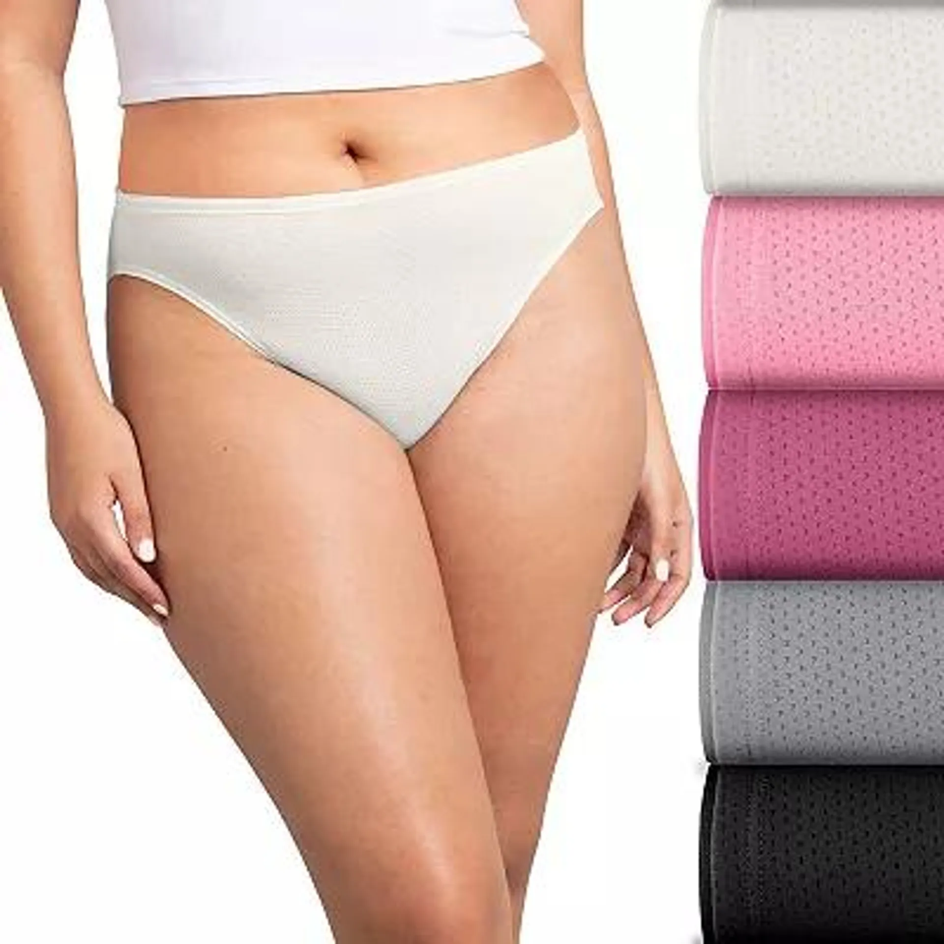 Women's Fruit of the Loom® Signature 5-pack Breathable Micro-Mesh High-Cut Panty 5DBMHCK