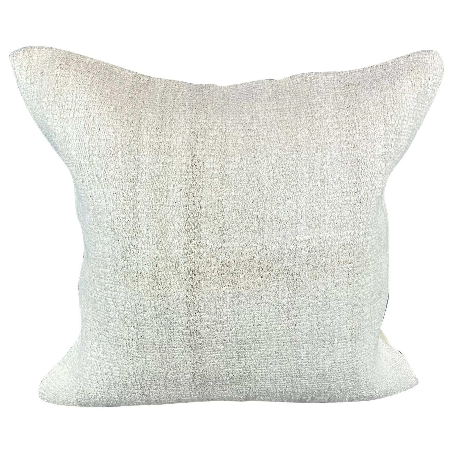 20 x 20 Hemp Turkish Cushion Natural Grayish White Pillow Cushion Cover #6546