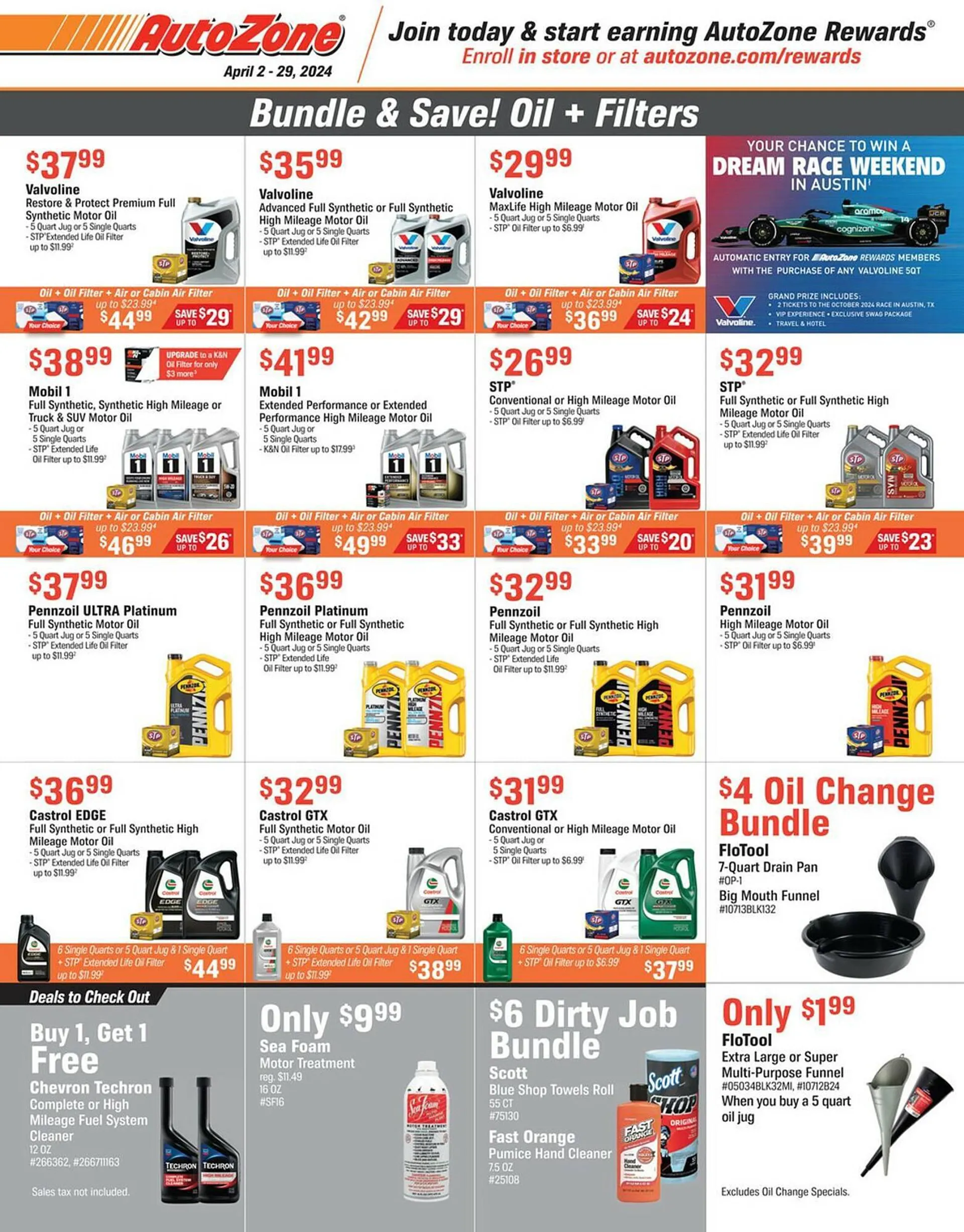 Weekly ad AutoZone Weekly Ad from April 2 to April 29 2024 - Page 