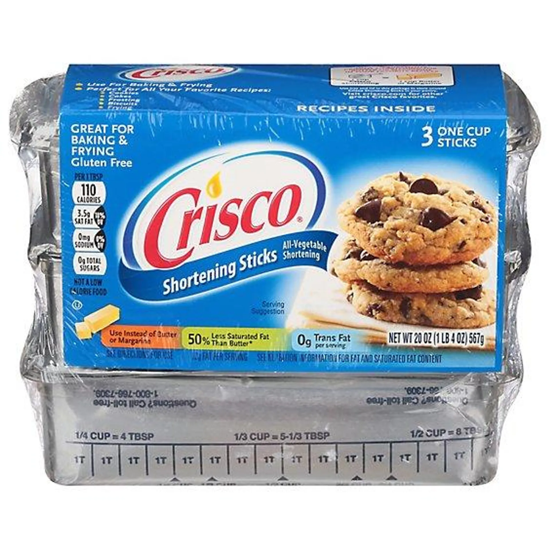 Crisco Shortening Sticks All Vegetable - 20 OZ