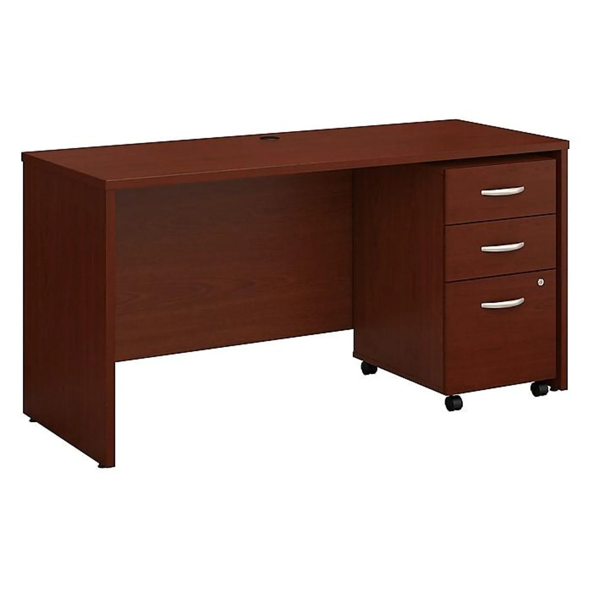 Bush Business Furniture Westfield 60W x 24D Office Desk with Mobile File Cabinet,