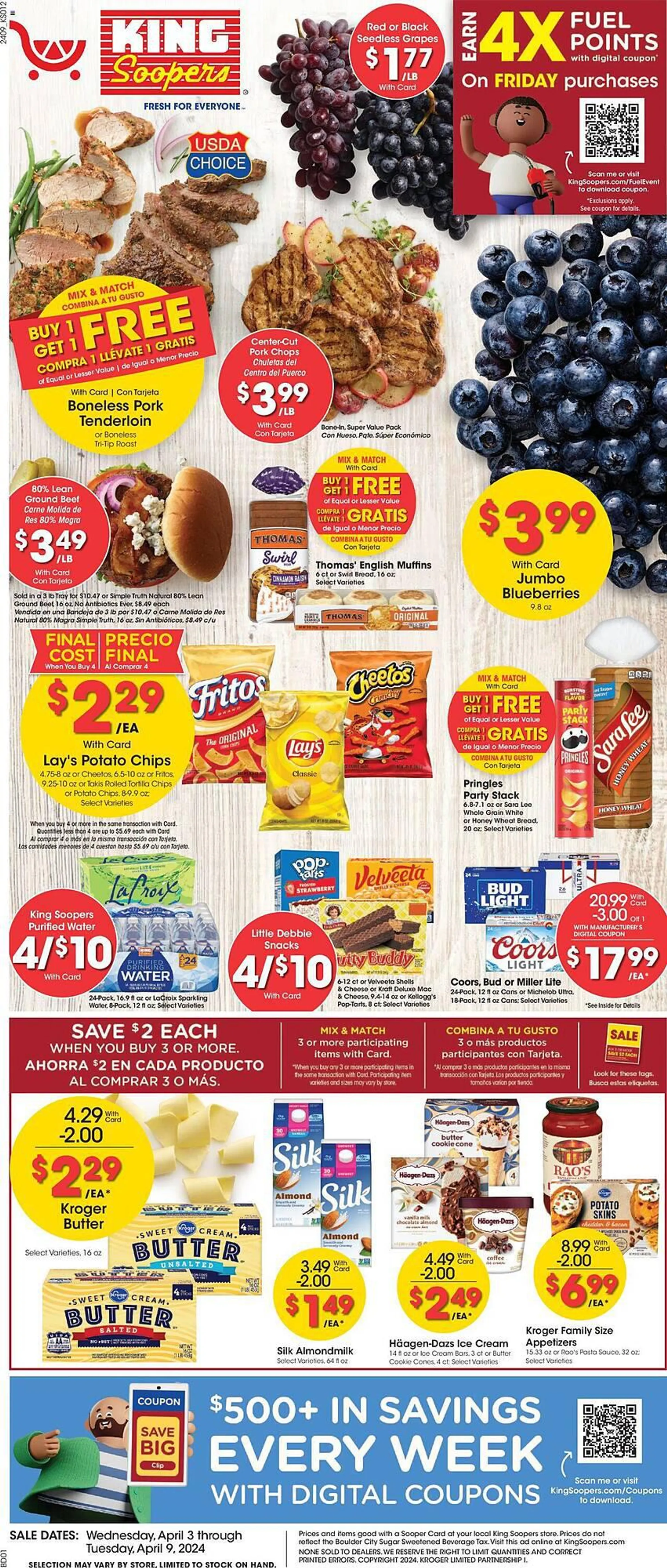 Weekly ad King Soopers Weekly Ad from April 3 to April 9 2024 - Page 1