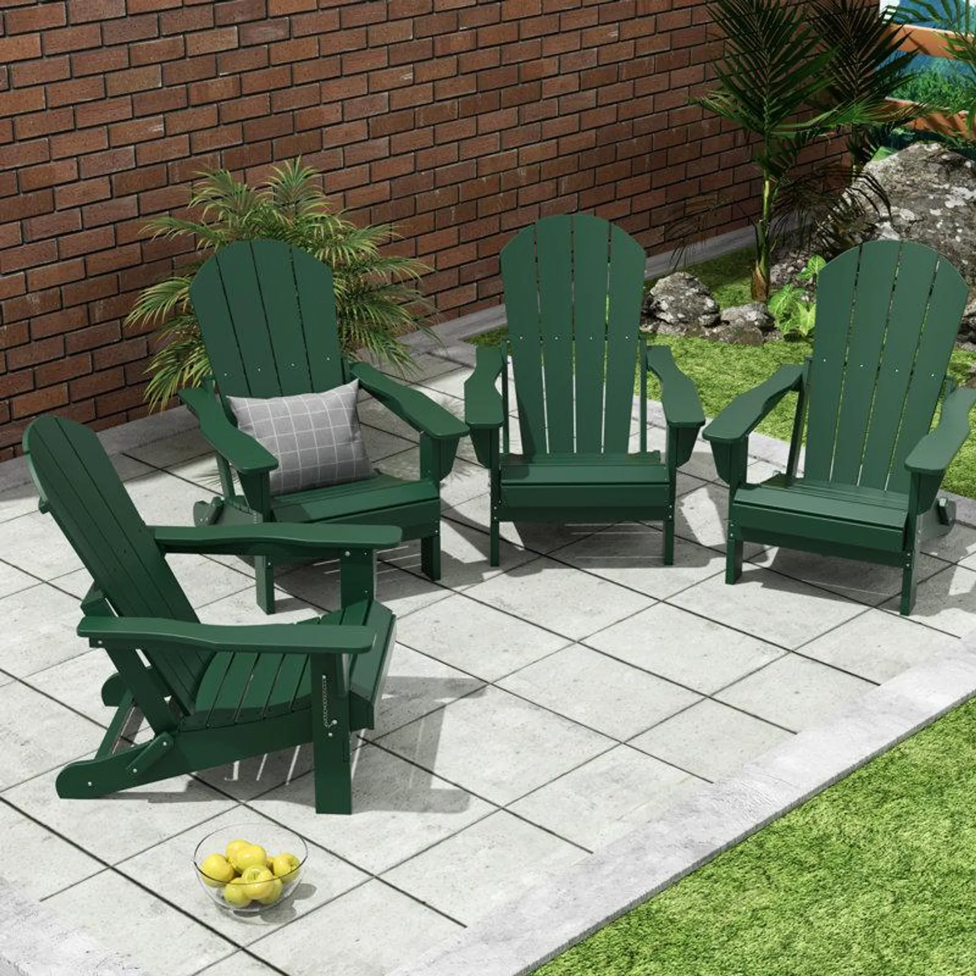 Shawnna Plastic Folding Adirondack Chair