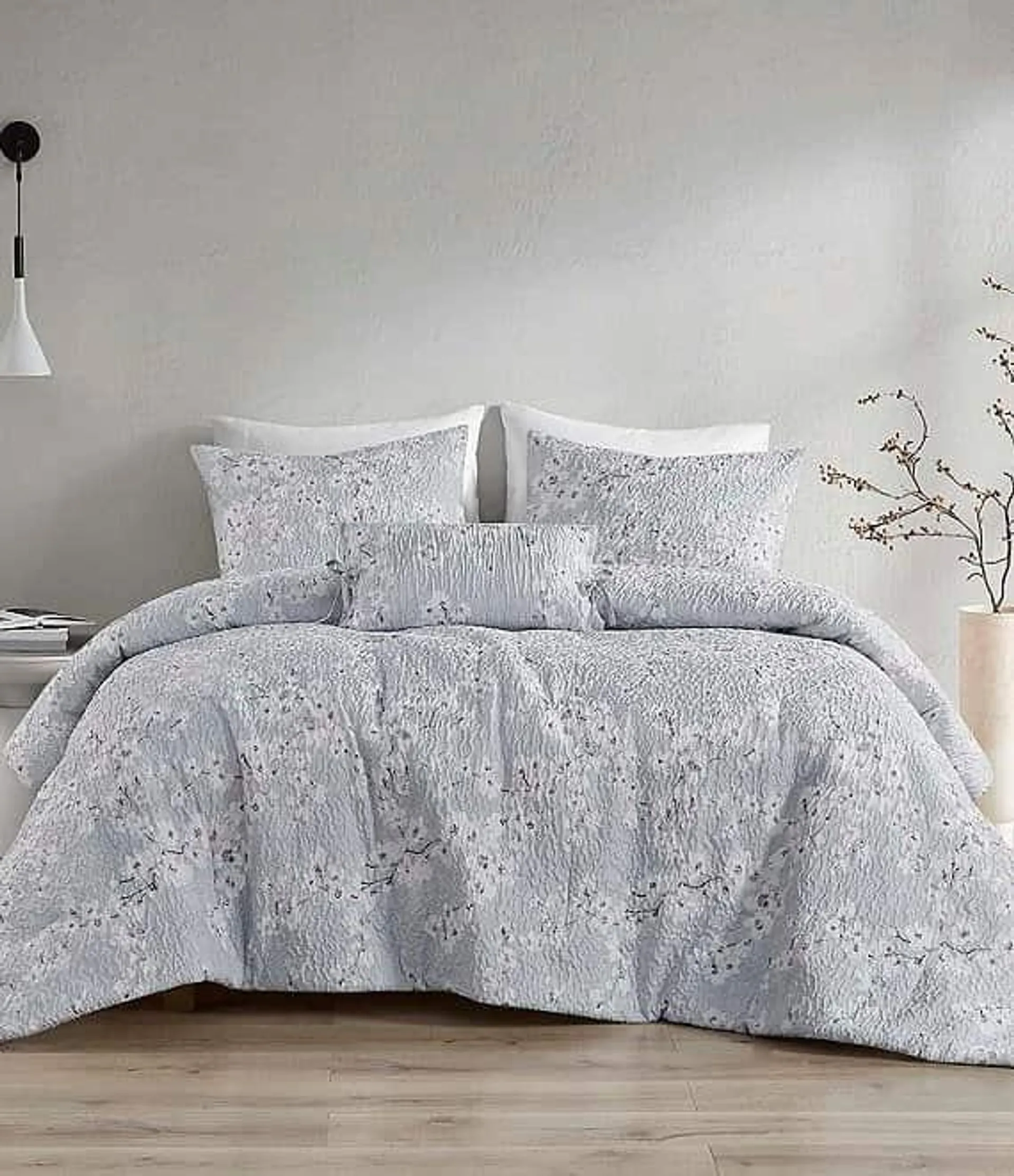 N Natori Springtime Garden Floral Print Oversized Comforter Set