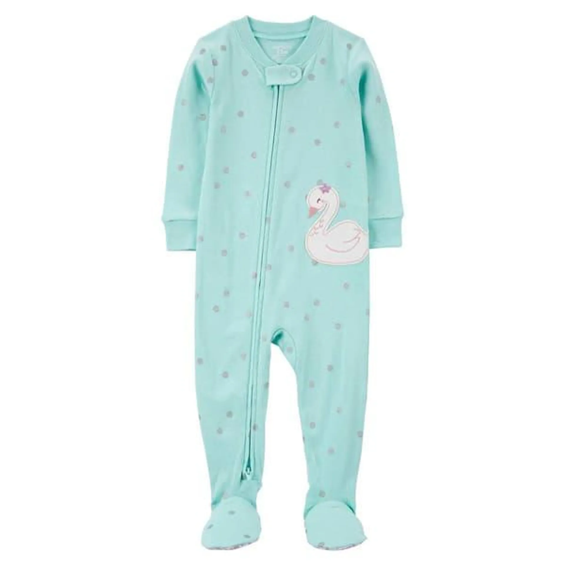 Baby Girl (12-24M) Carter’s® Swan Dot Snug Fit Footie Pajamas