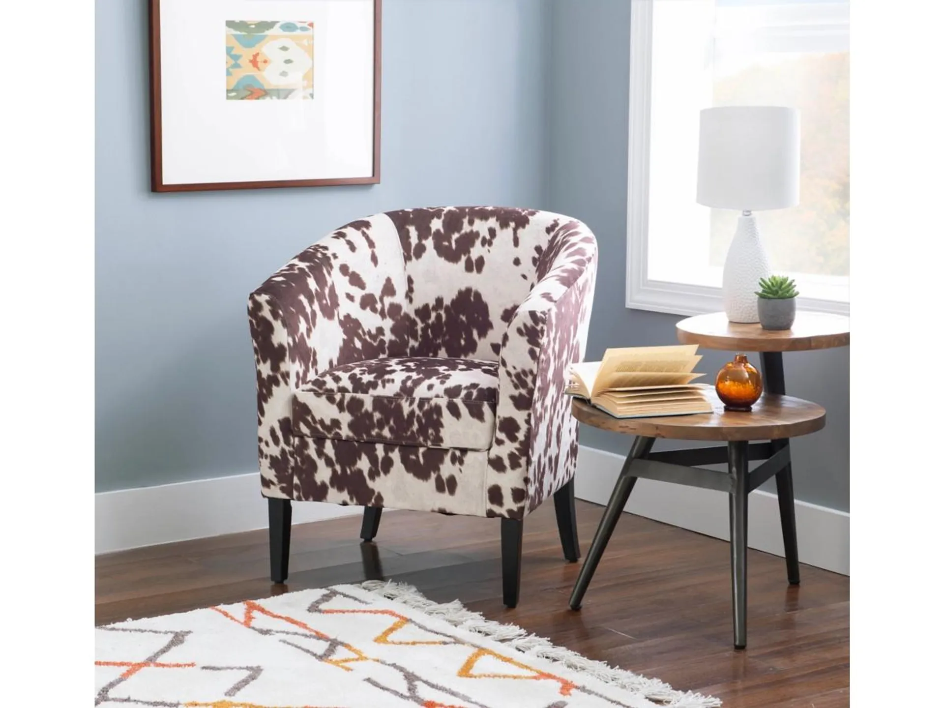 Reina Cow Print Accent Chair