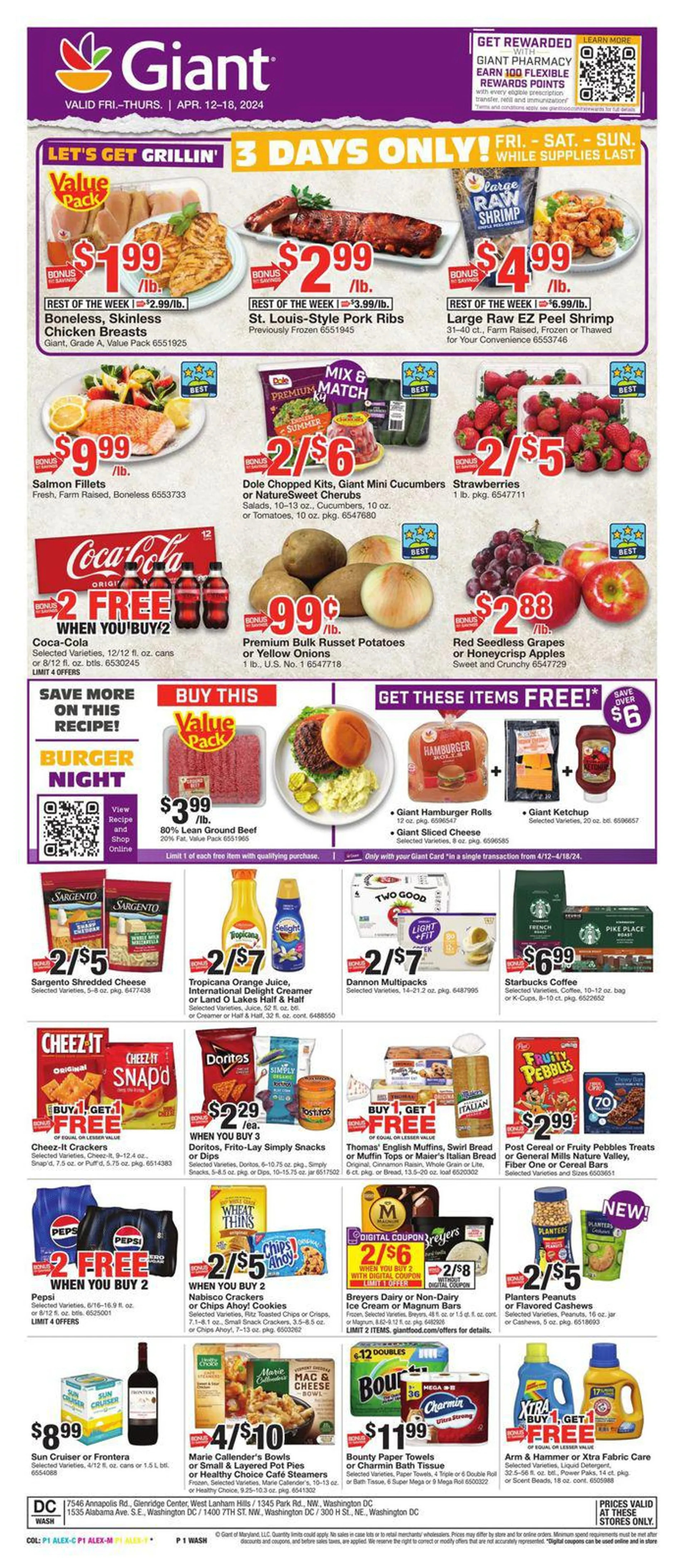 Weekly ad Let's Get Grillin' from April 12 to April 18 2024 - Page 1