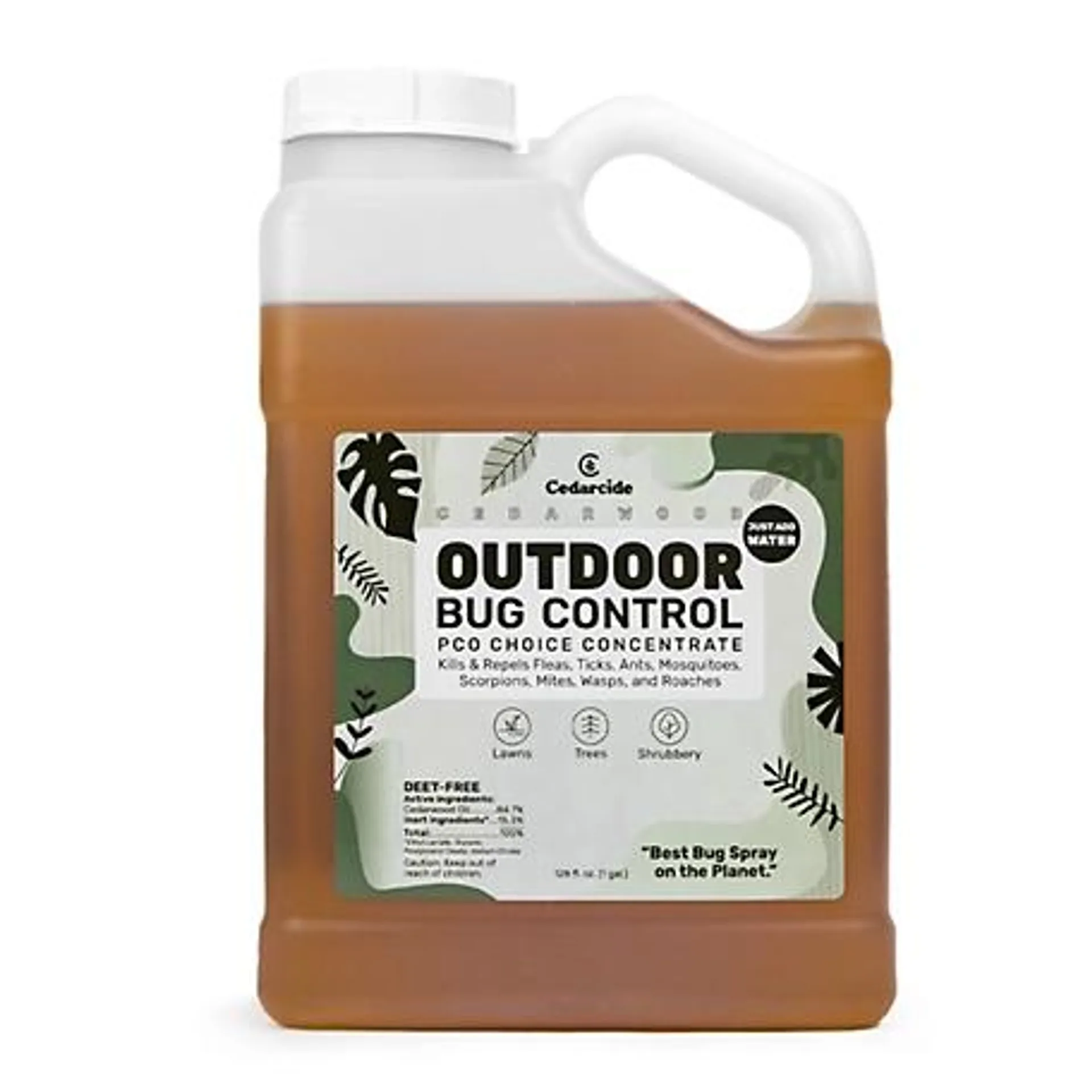 Cedarcide 1 gal. Outdoor Bug Control (PCO Choice Concentrate), Cedarwood, Refill (No Sprayer)