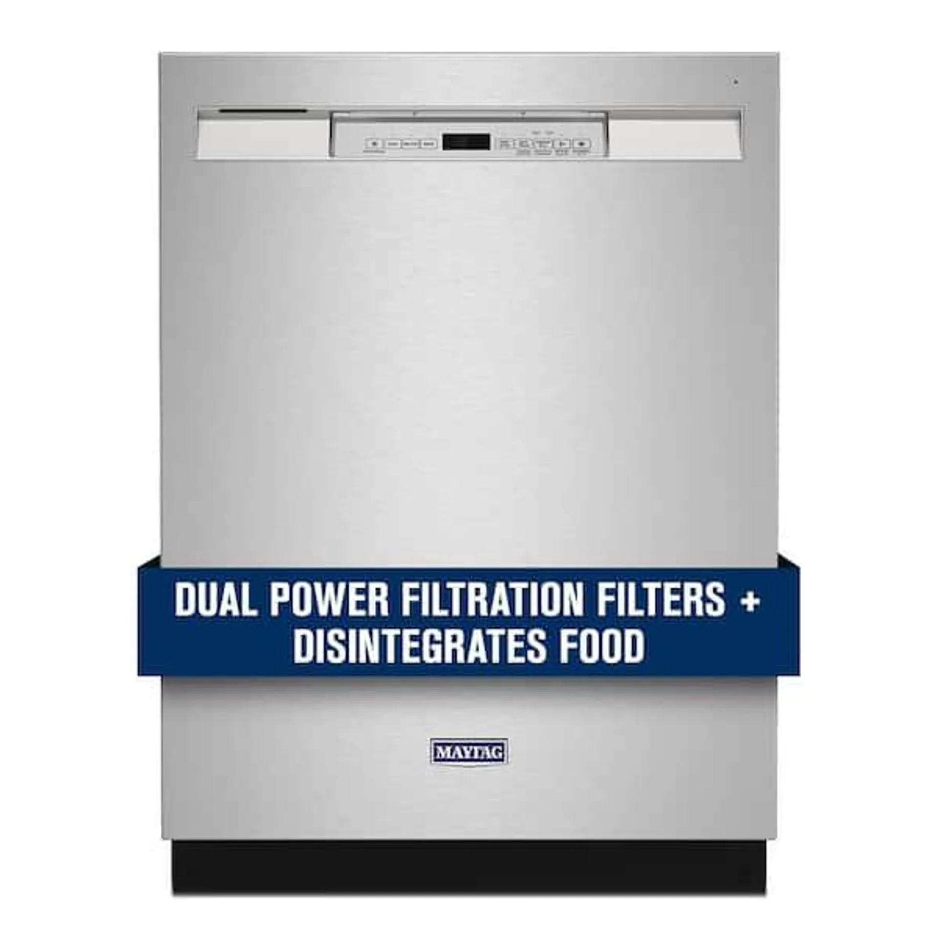 24 in. Fingerprint Resistant Stainless Front Control Built-In Tall Tub Dishwasher with Dual Power Filtration, 50 dBA