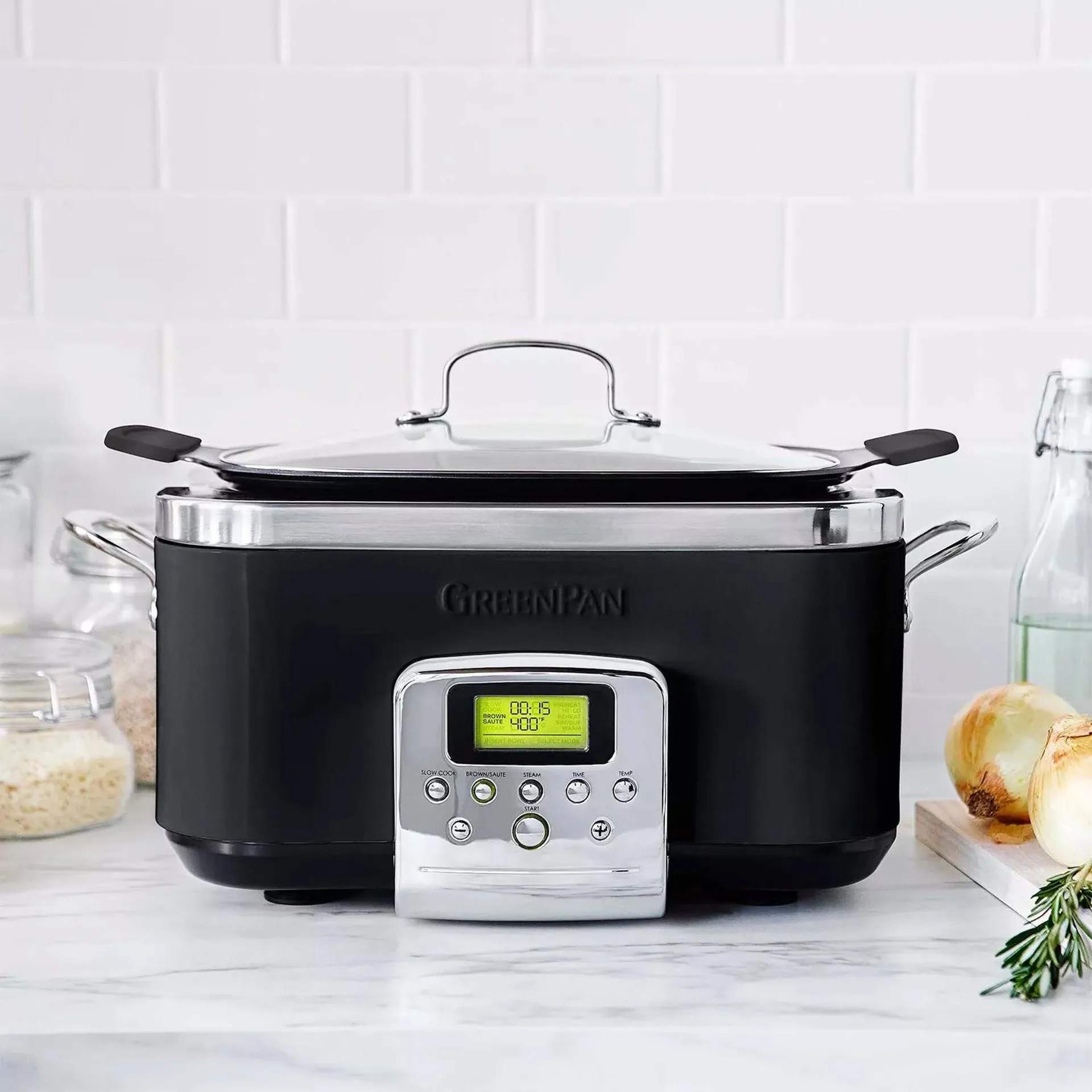 GreenPan Elite Ceramic Nonstick Slow Cooker, 6 Qt.