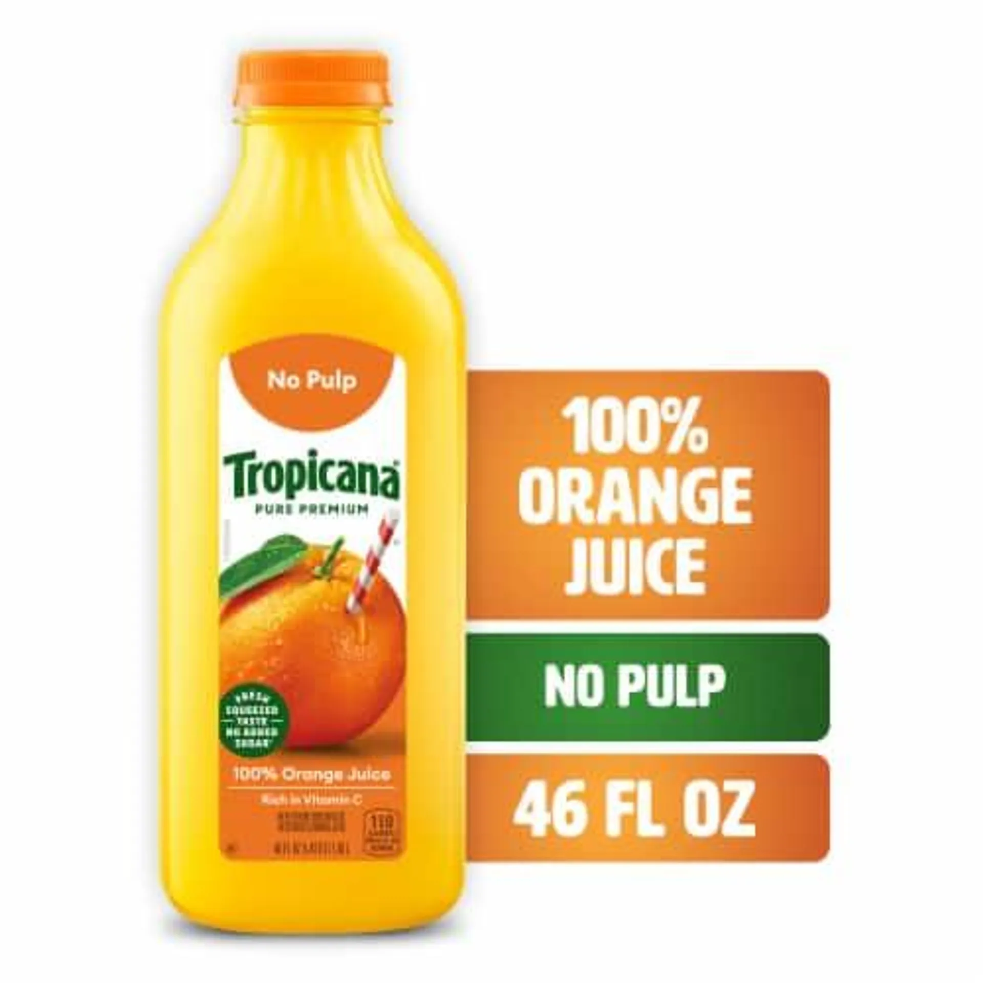 Tropicana Pure Premium Original No Pulp No Sugar Added 100% Orange Juice