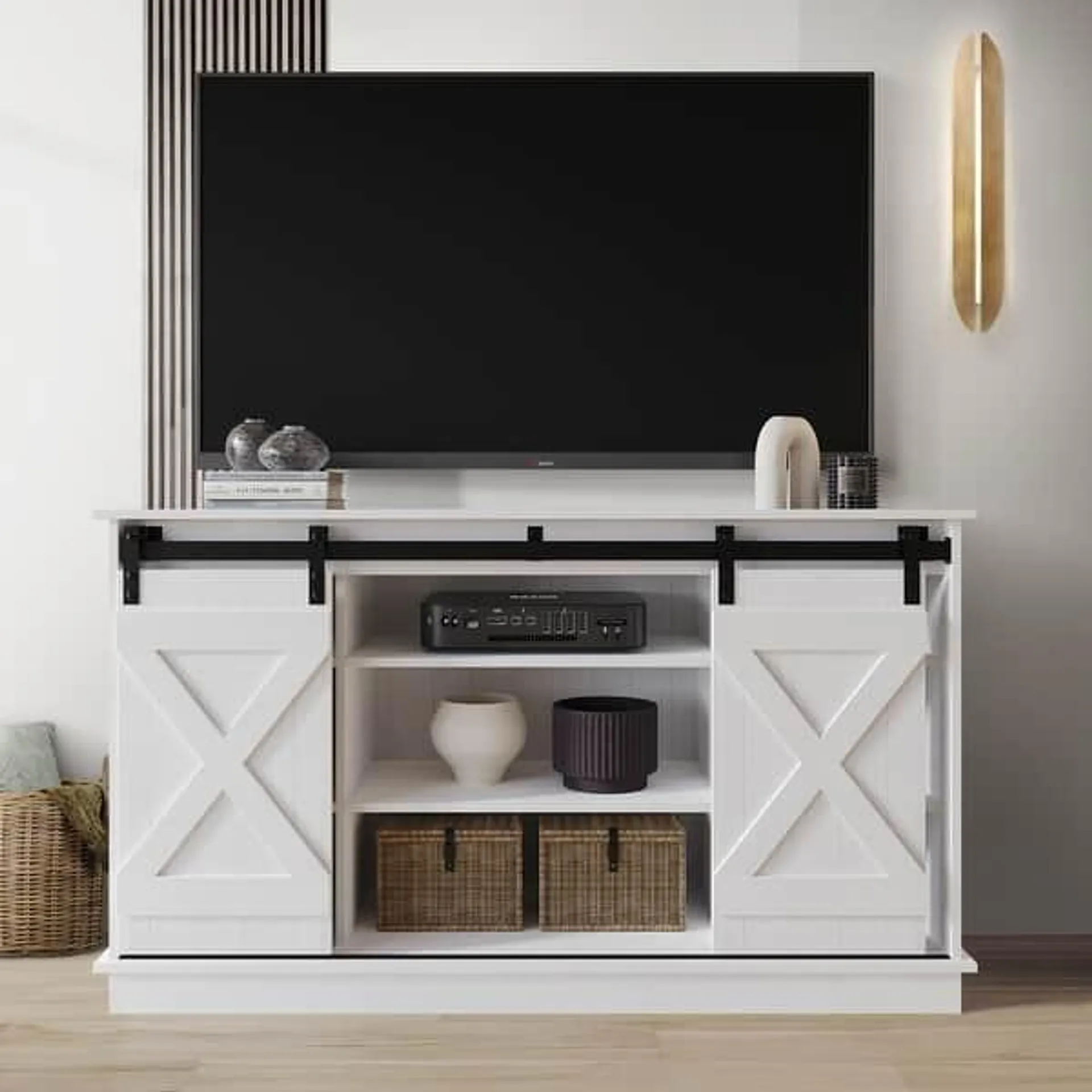 CraftPorch Vintage Style X-shaped TV Stand Console