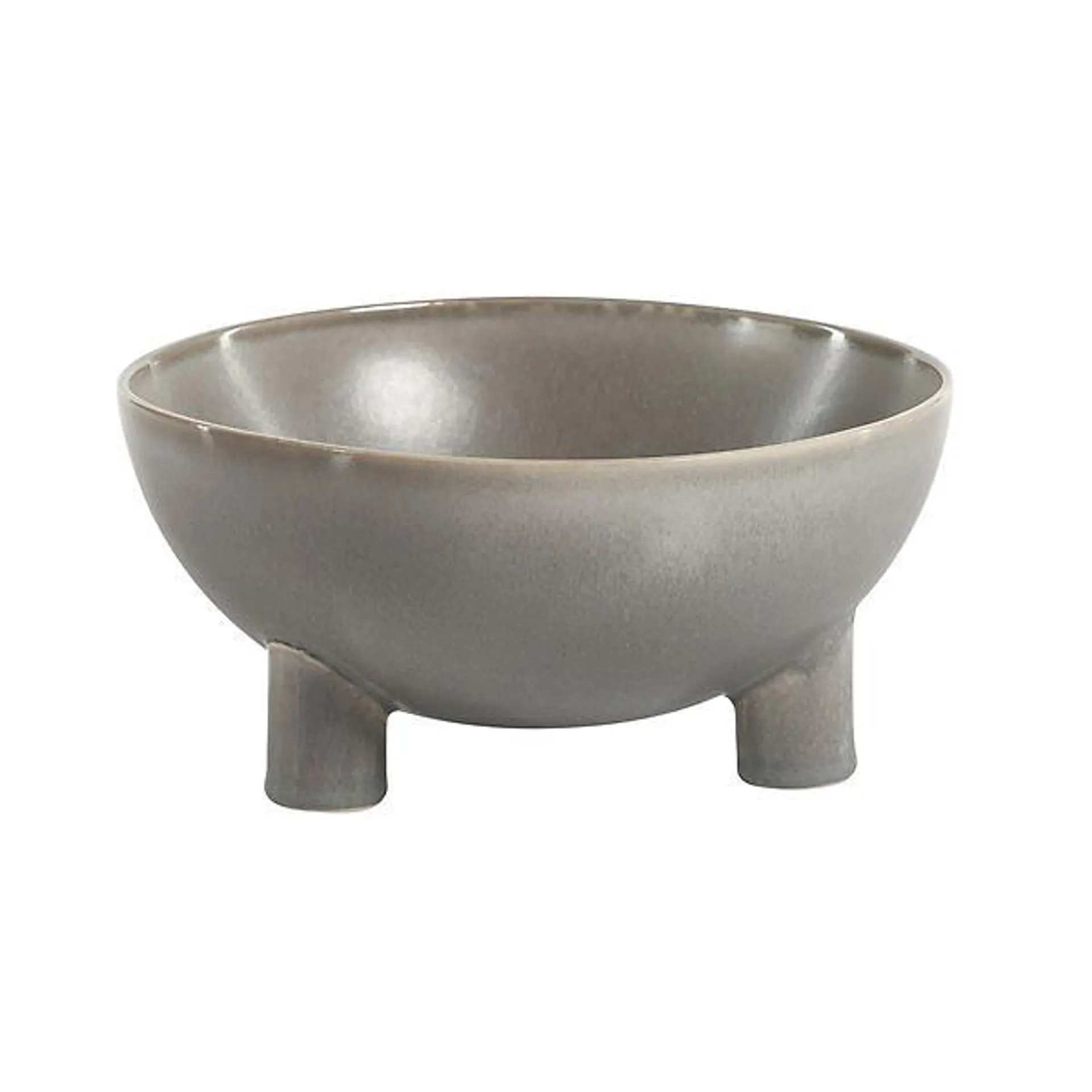 Zodax Small Coba Ceramic Bowl w/ Feet Grey