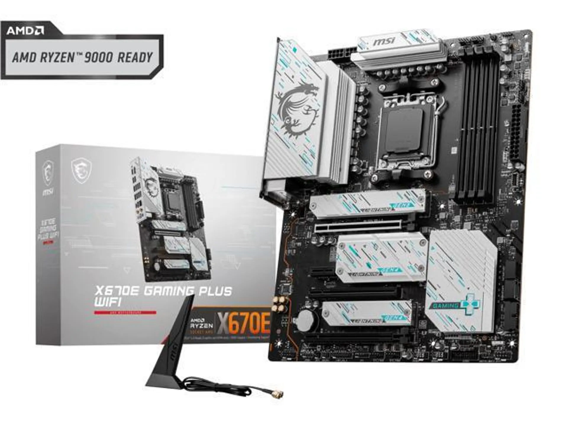 MSI X670E GAMING PLUS WIFI AM5 AMD Ryzen 7000 SATA 6Gb/s ATX DDR5 4x M.2 2.5Gbps LAN AMD Wi-Fi 6E Bluetooth Motherboards - AMD