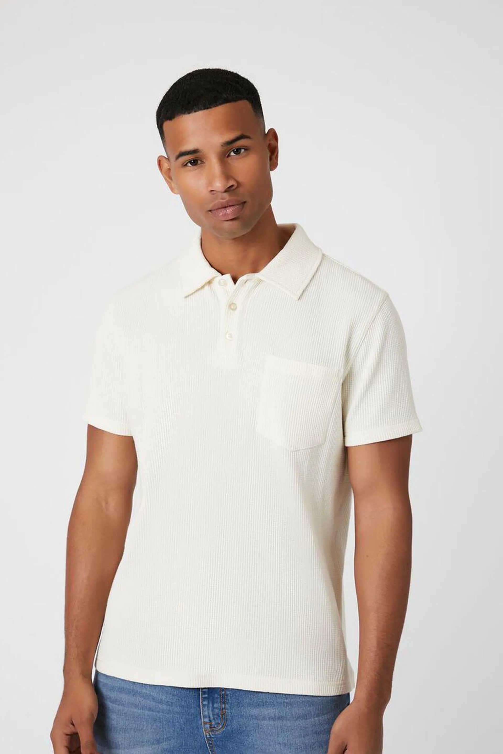 Ribbed Slim-Fit Pocket Polo Shirt