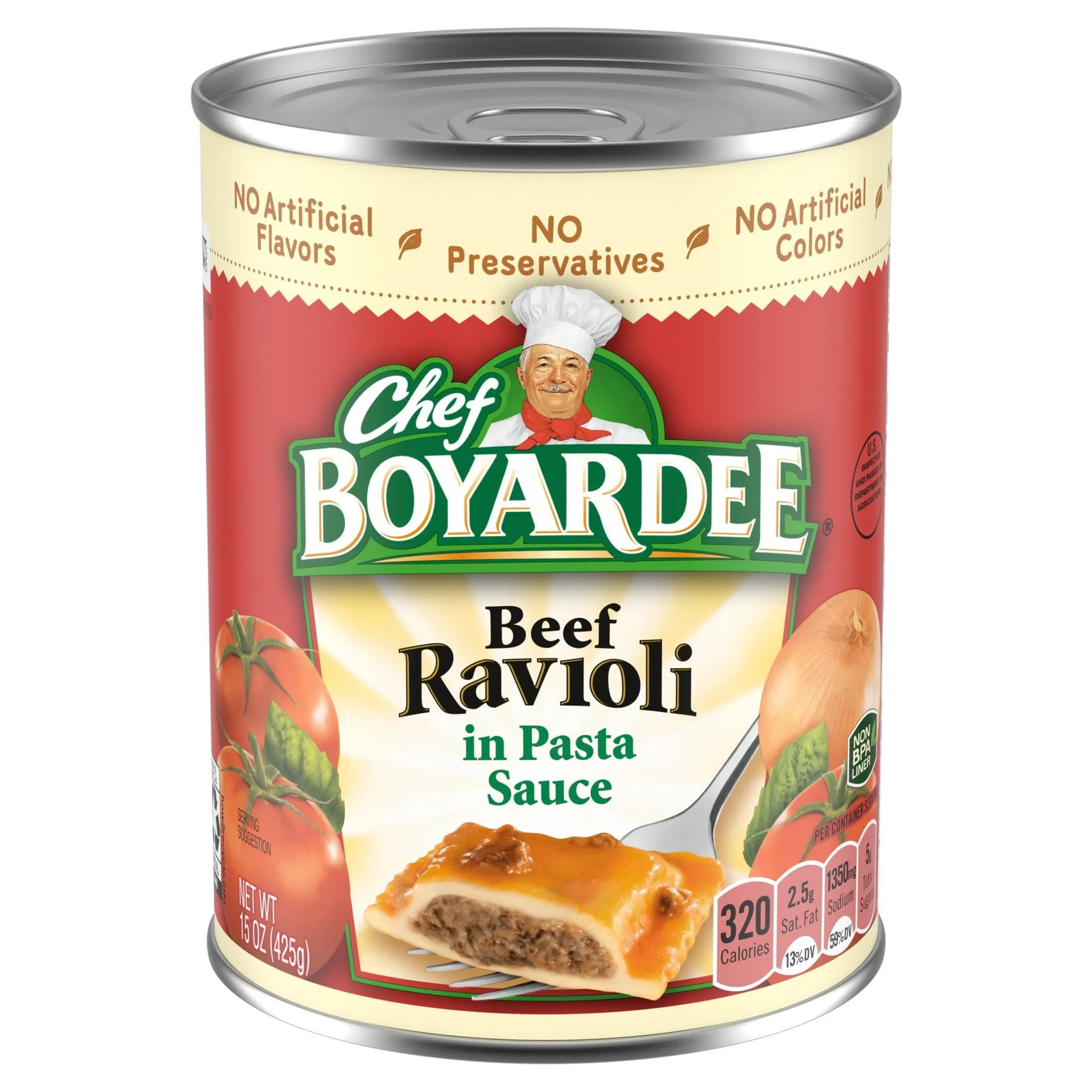 Chef Boyardee Beef Ravioli Canned Pasta, 15 oz