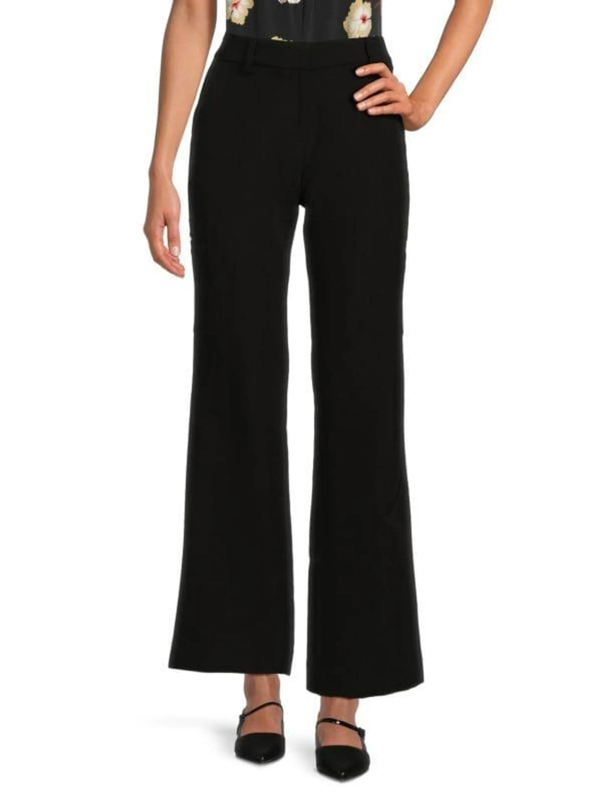 Flat Front Wide Leg Pants