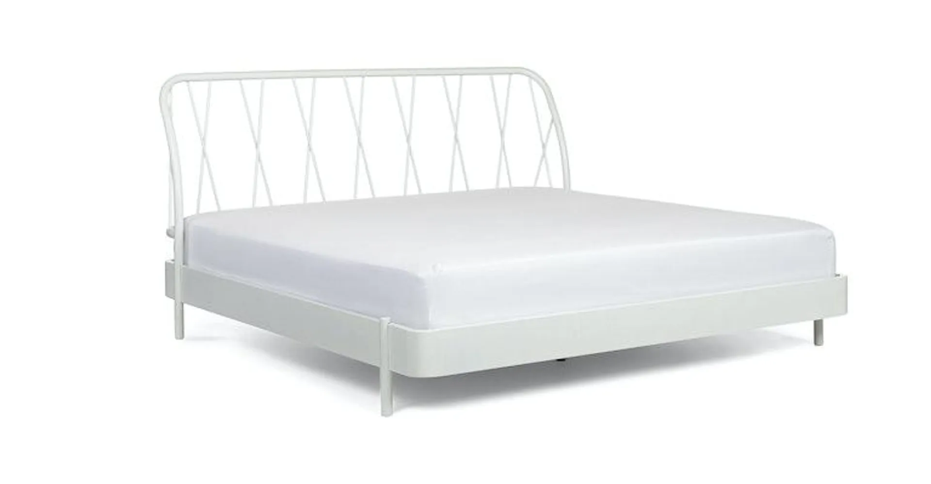 Virk White King Bed