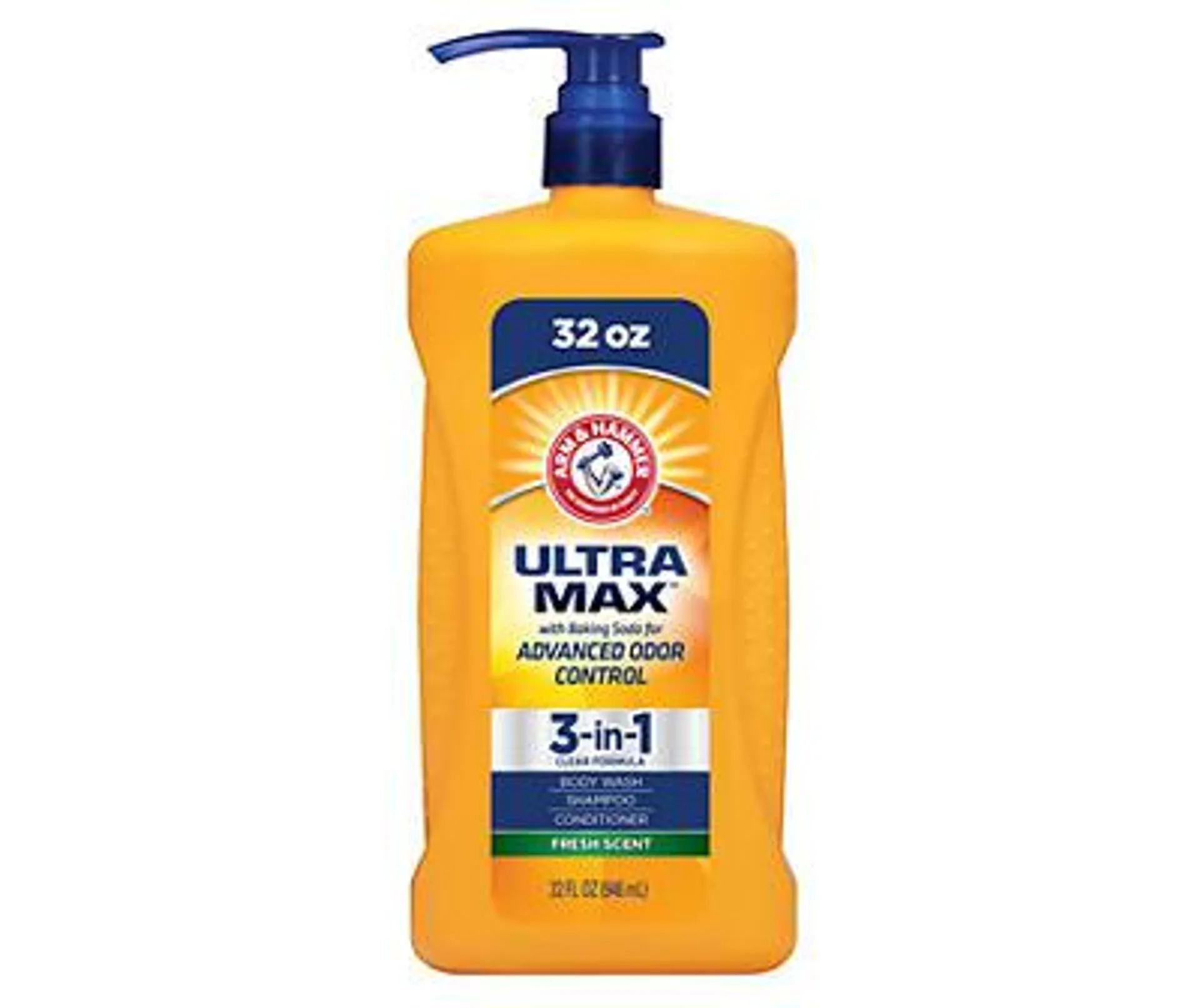 Ultra Max Fresh Scent 3-in-1 Body Wash, 12 Oz.