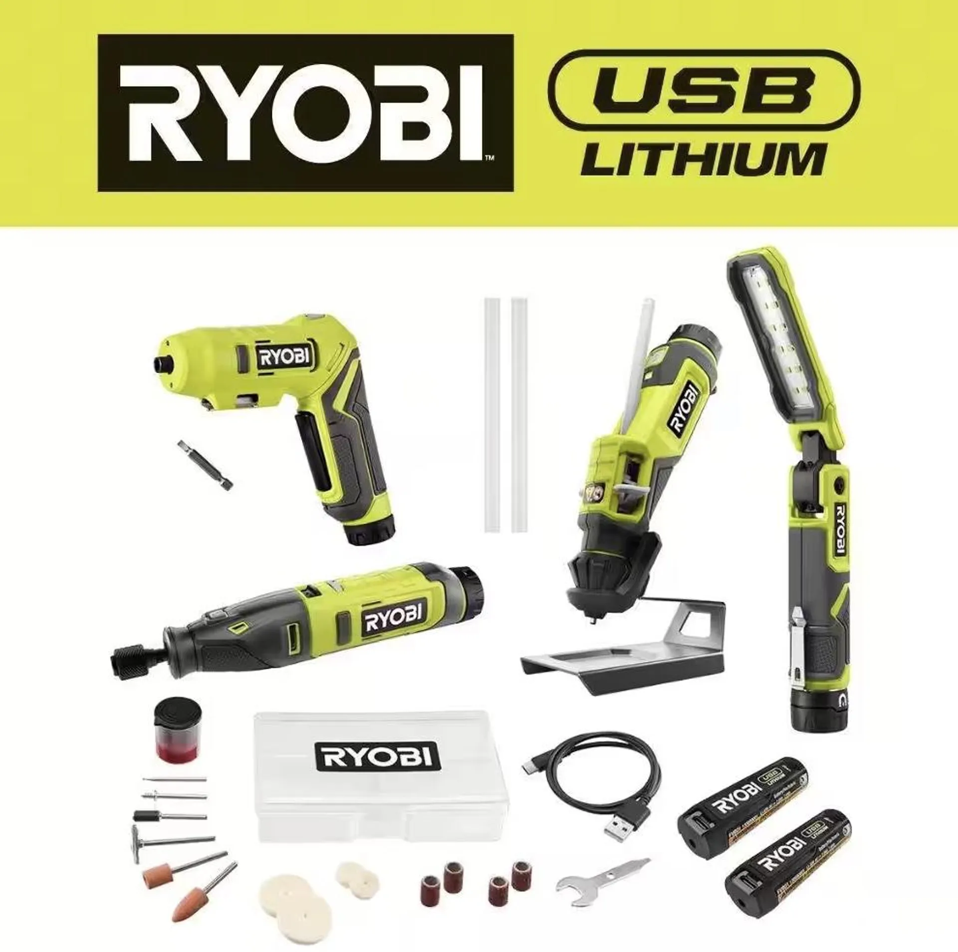 USB LITHIUM 4-Tool Combo Kit