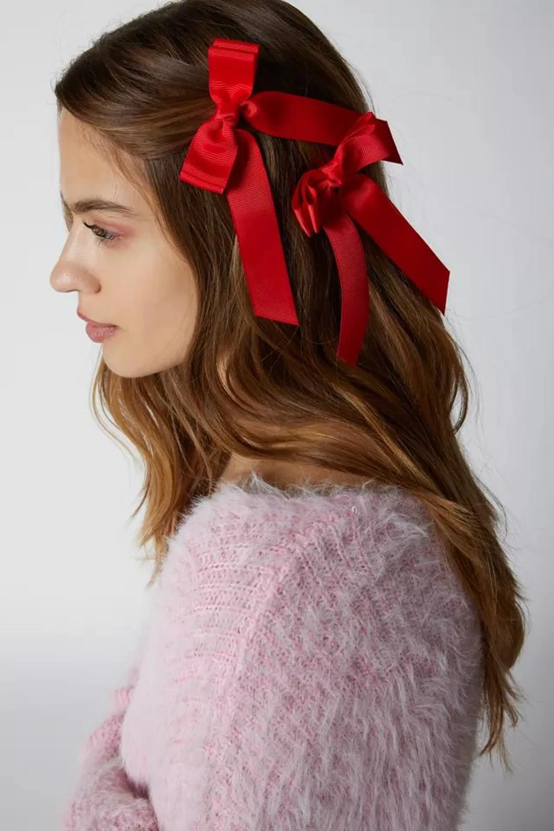 Mini Grosgrain Ribbon Hair Bow Set