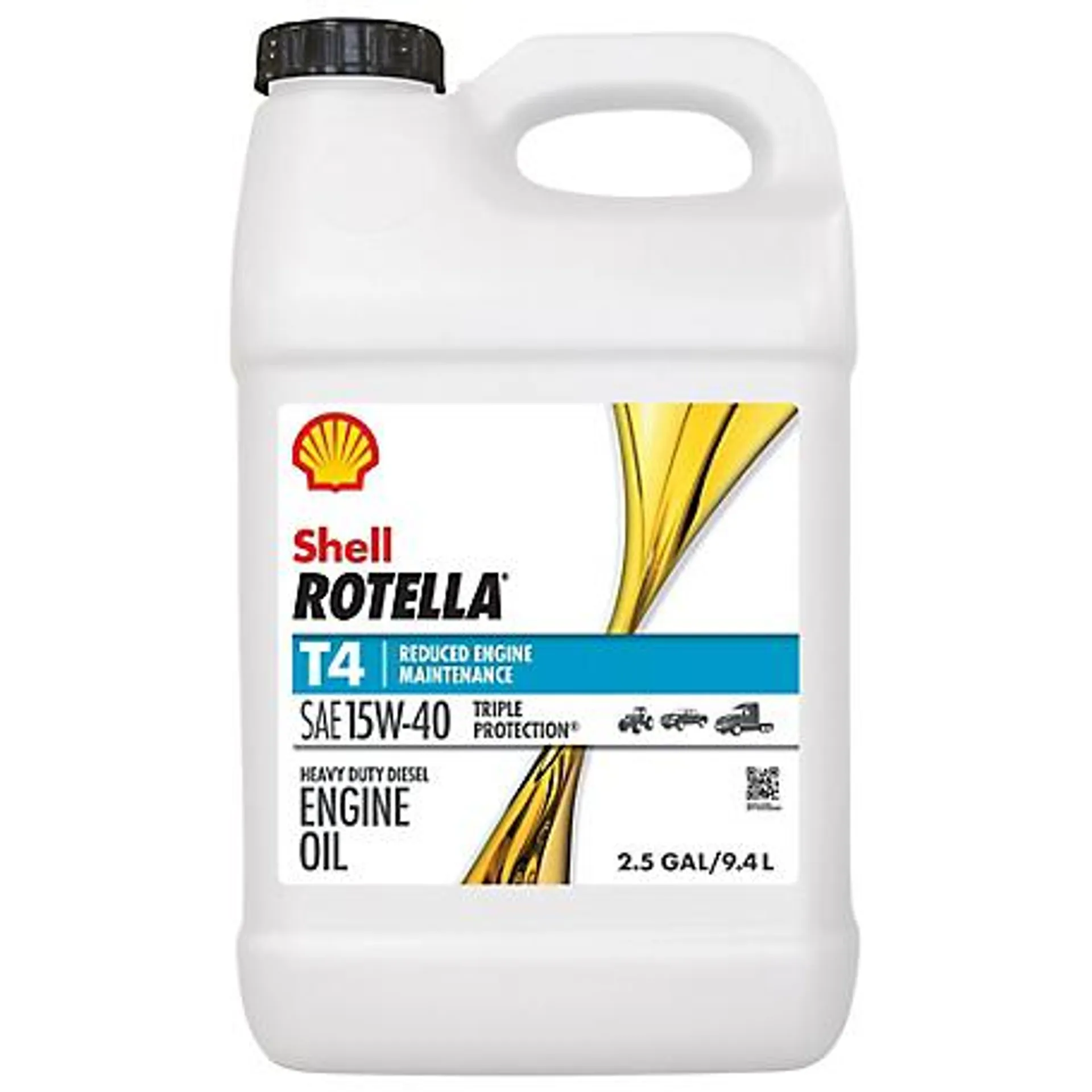 Shell Rotella T4 SAE 15W40 Triple Protection Heavy Duty Motor Oil 2.5 gallon