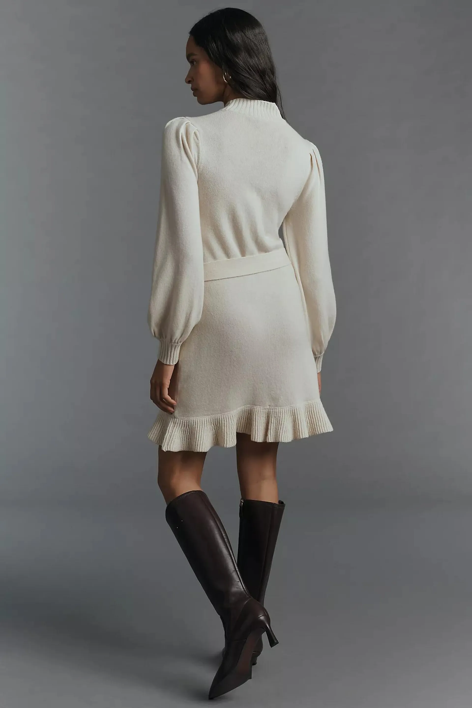 PAIGE Julita Long-Sleeve Sweater Mini Dress