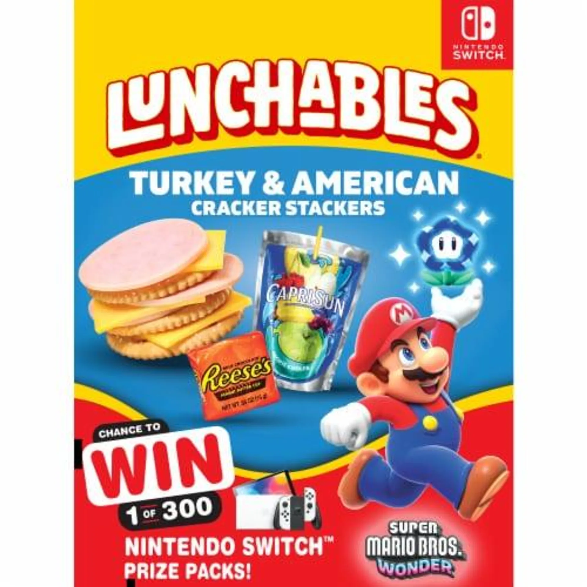 Lunchables Turkey & American Cracker Stackers with Capri Sun Drink & Reese's Cup Kids Lunch Meal Kit