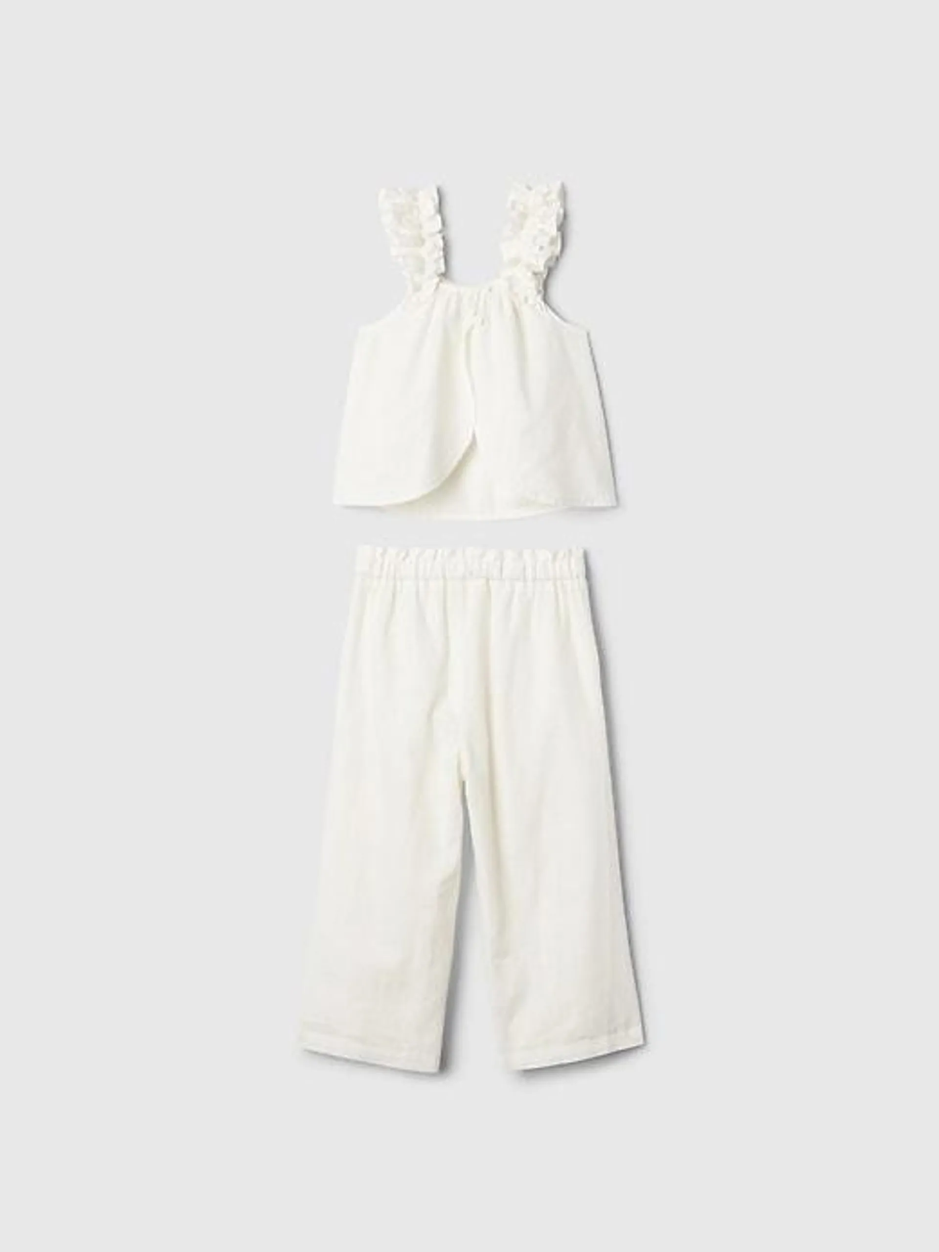 babyGap Linen-Cotton Ruffle Outfit Set