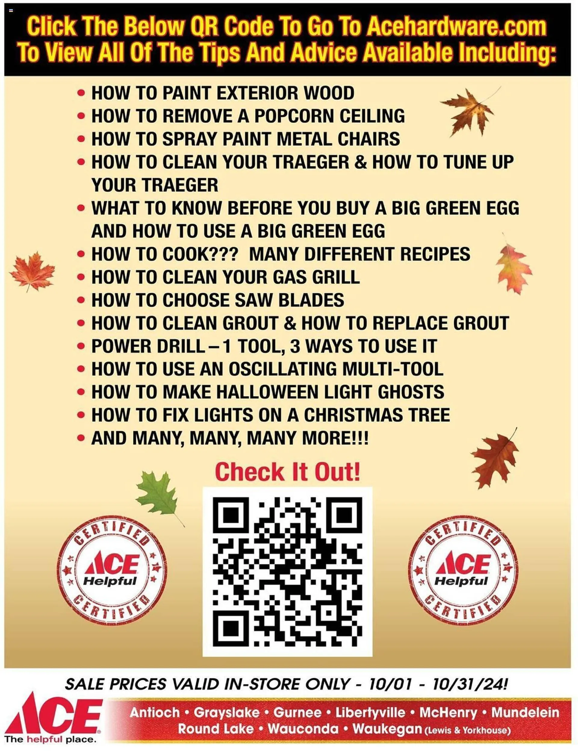 Weekly ad Ace Hardware Weekly Ad from October 1 to October 31 2024 - Page 11