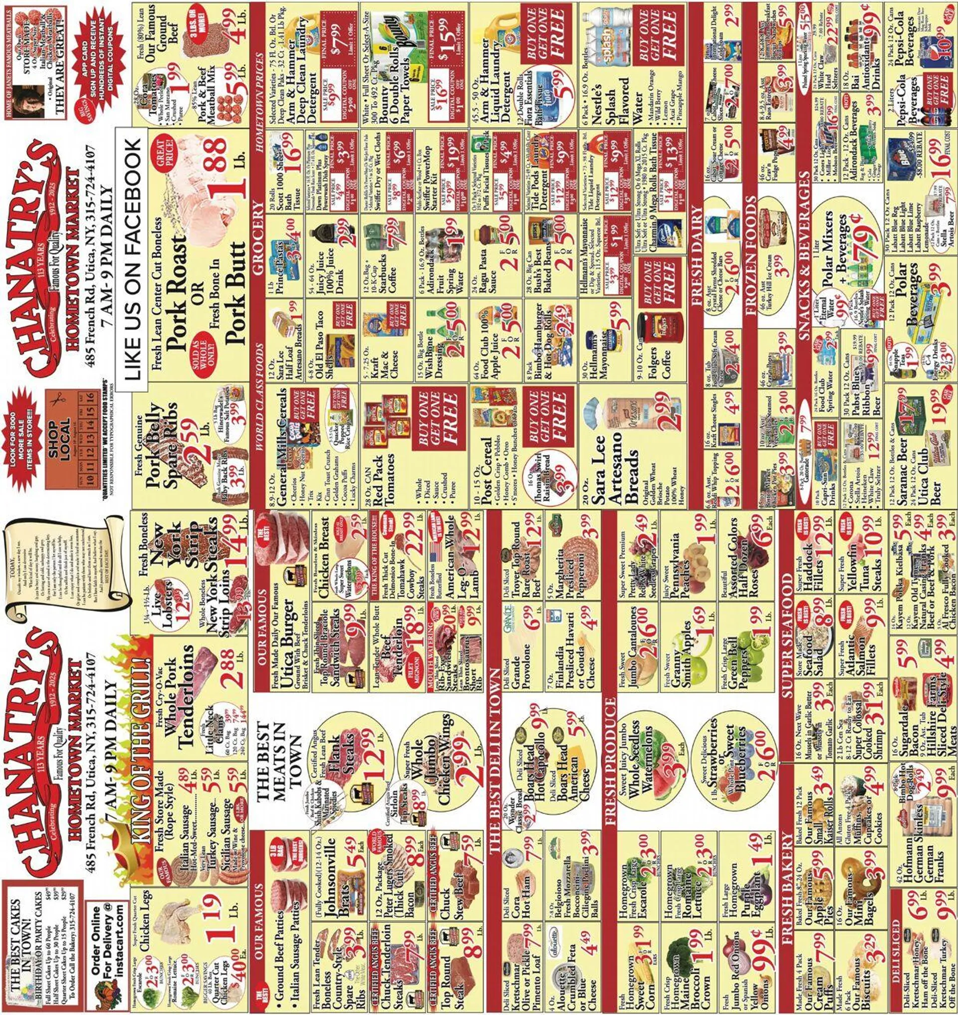 Weekly ad Chanatry's Hometown Market from August 11 to August 25 2025 - Page 1