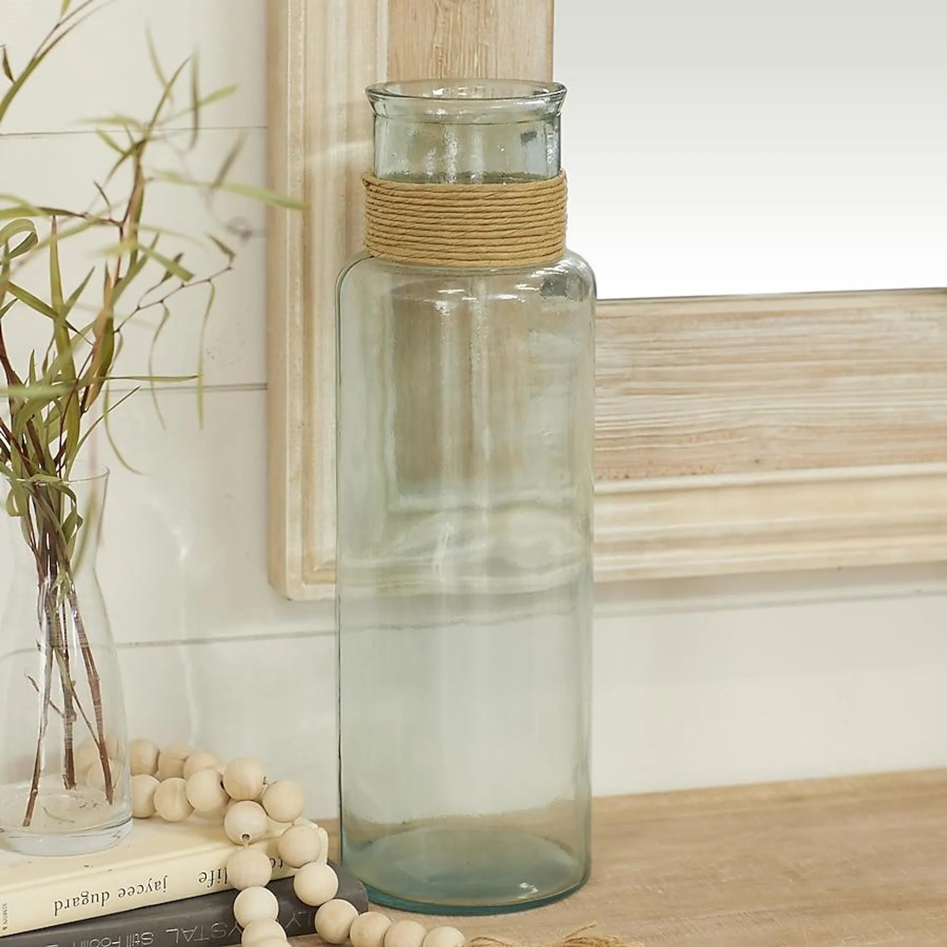 Grayson Lane Blue Glass Farmhouse Vase