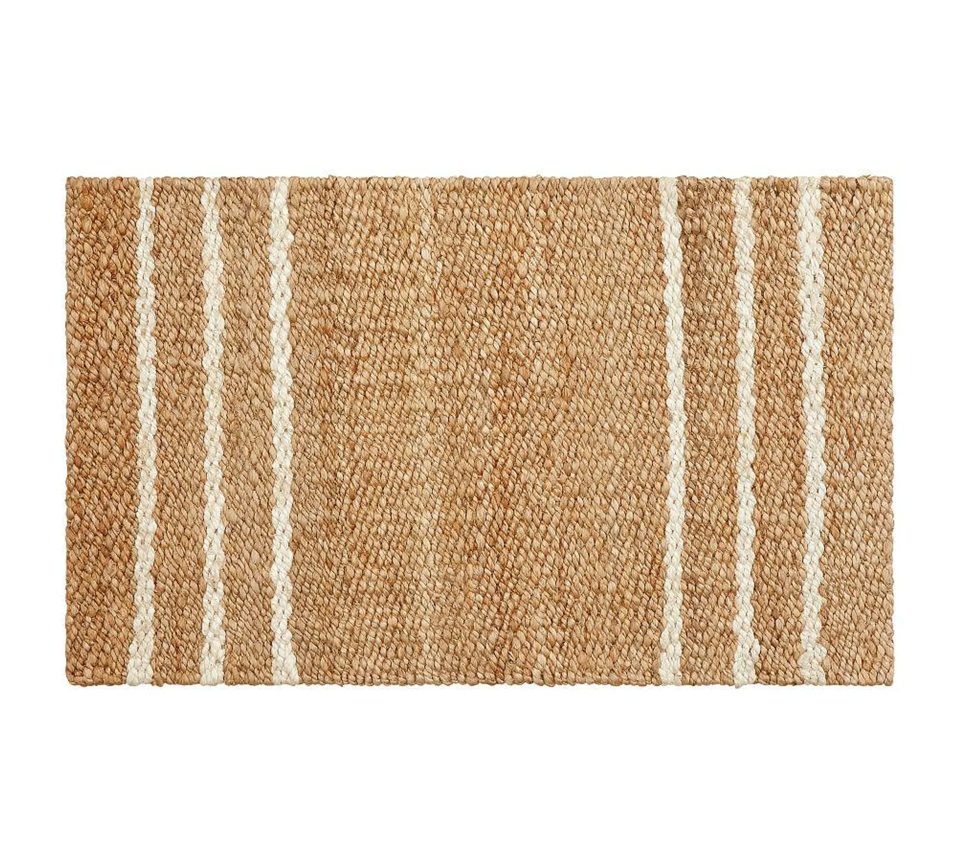 Three Stripe Jute Doormat