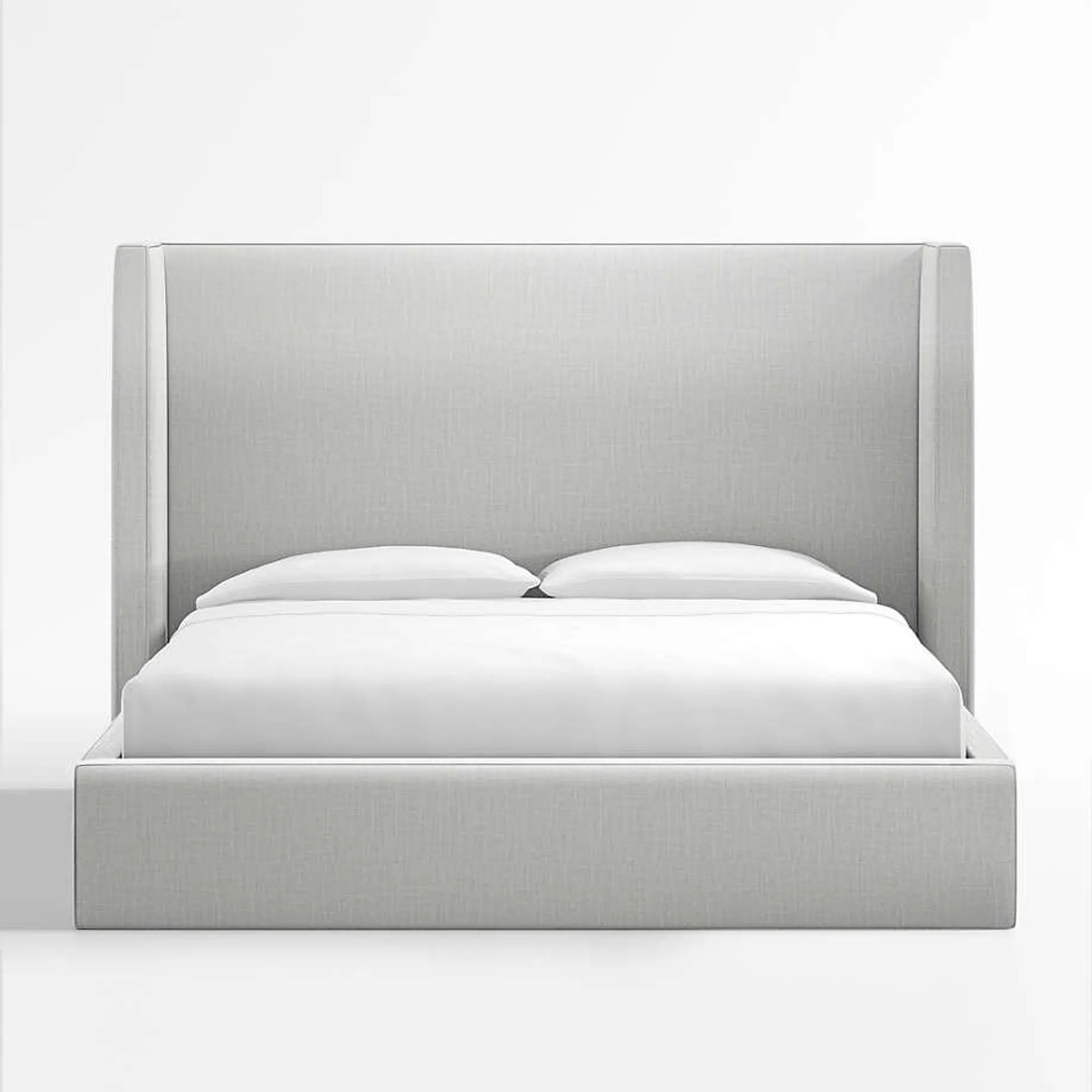 Arden Oyster Grey Upholstered King Bed with 60" Headboard