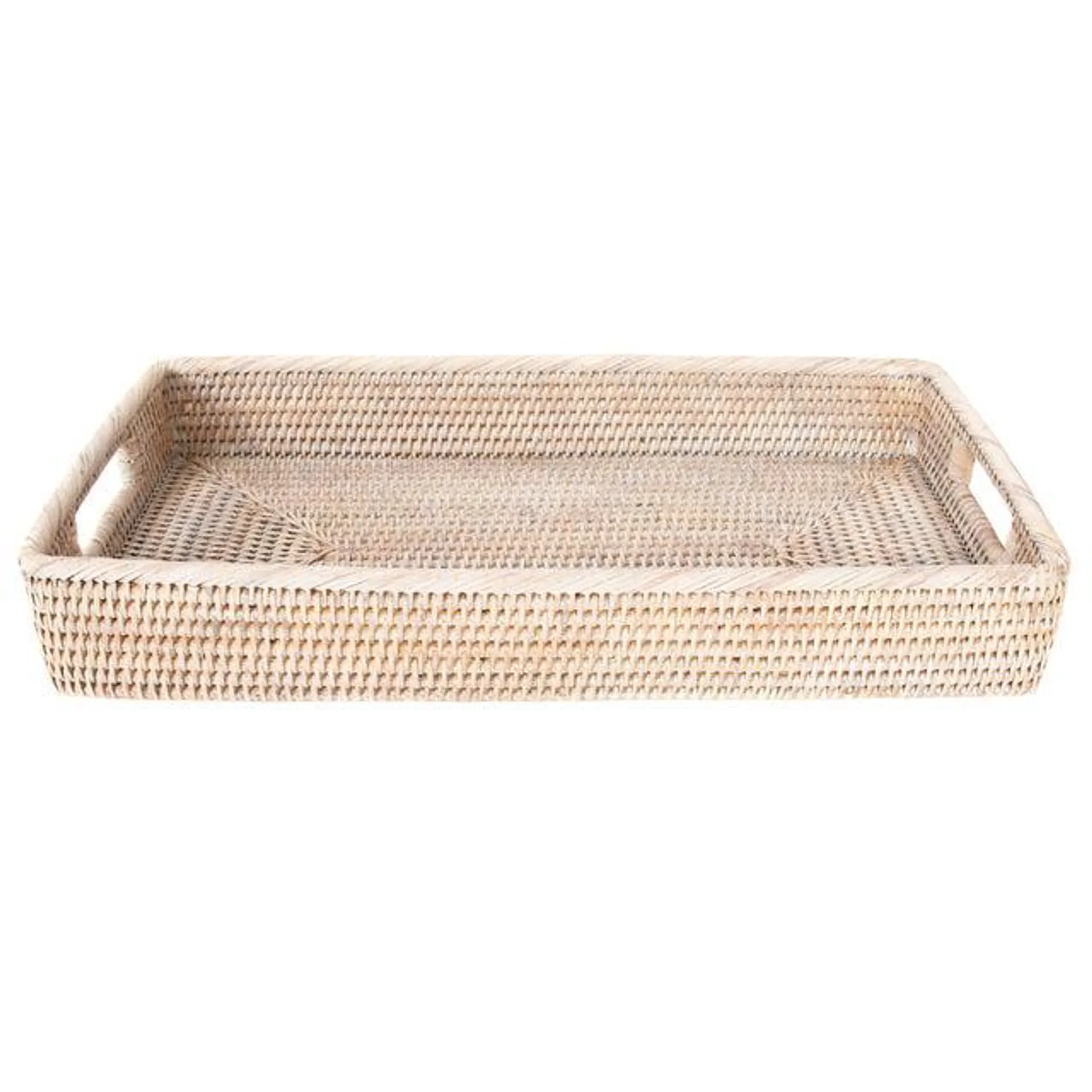 Artifacts Rattan Rectangular Tray with Rounded Corners