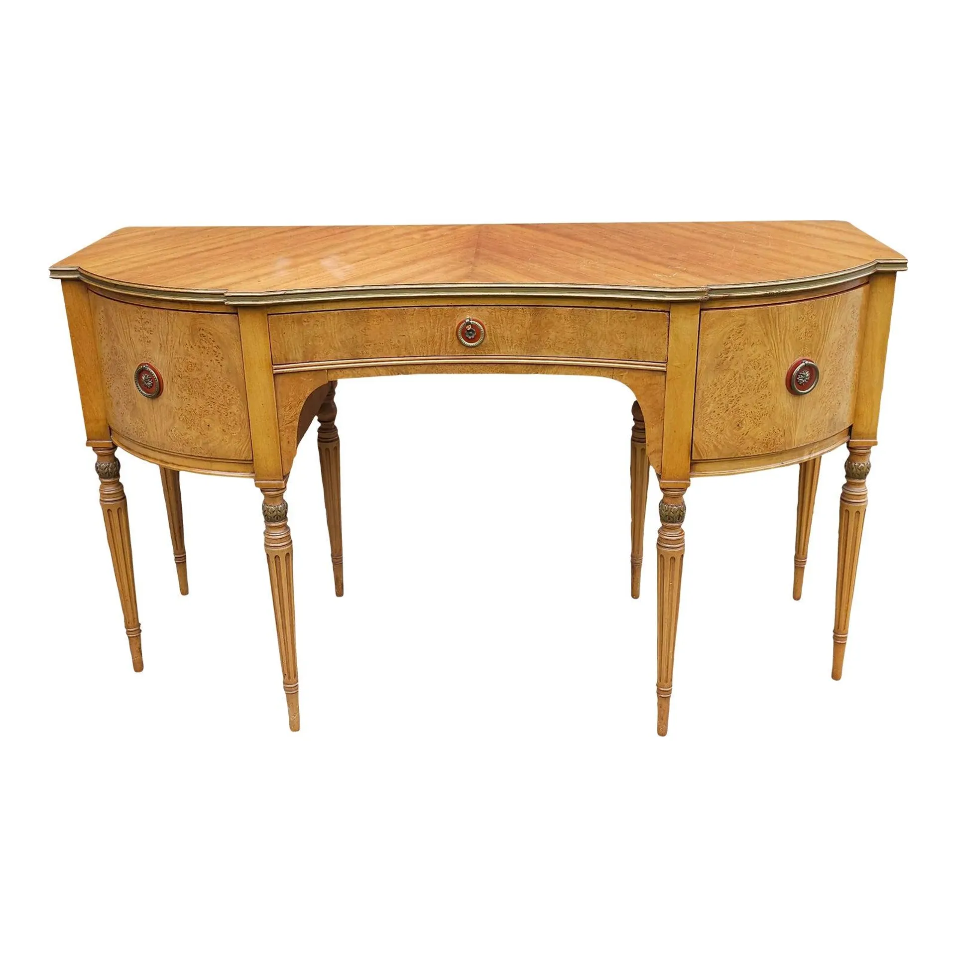 1950s Robert Irwin Louis XVI Burl Walnut Dressing Table / Vanity