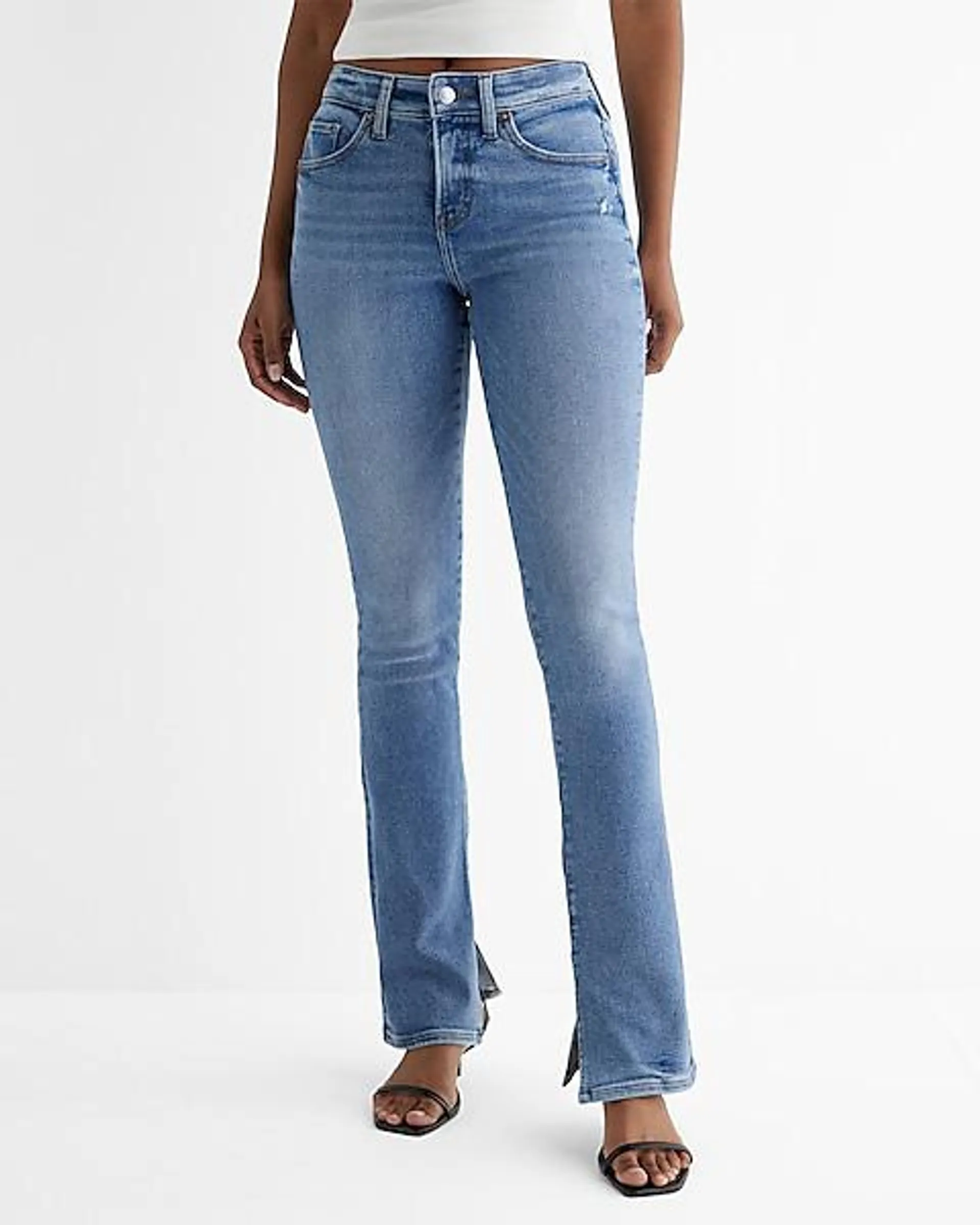 Mid Rise Medium Wash Skyscraper Jeans