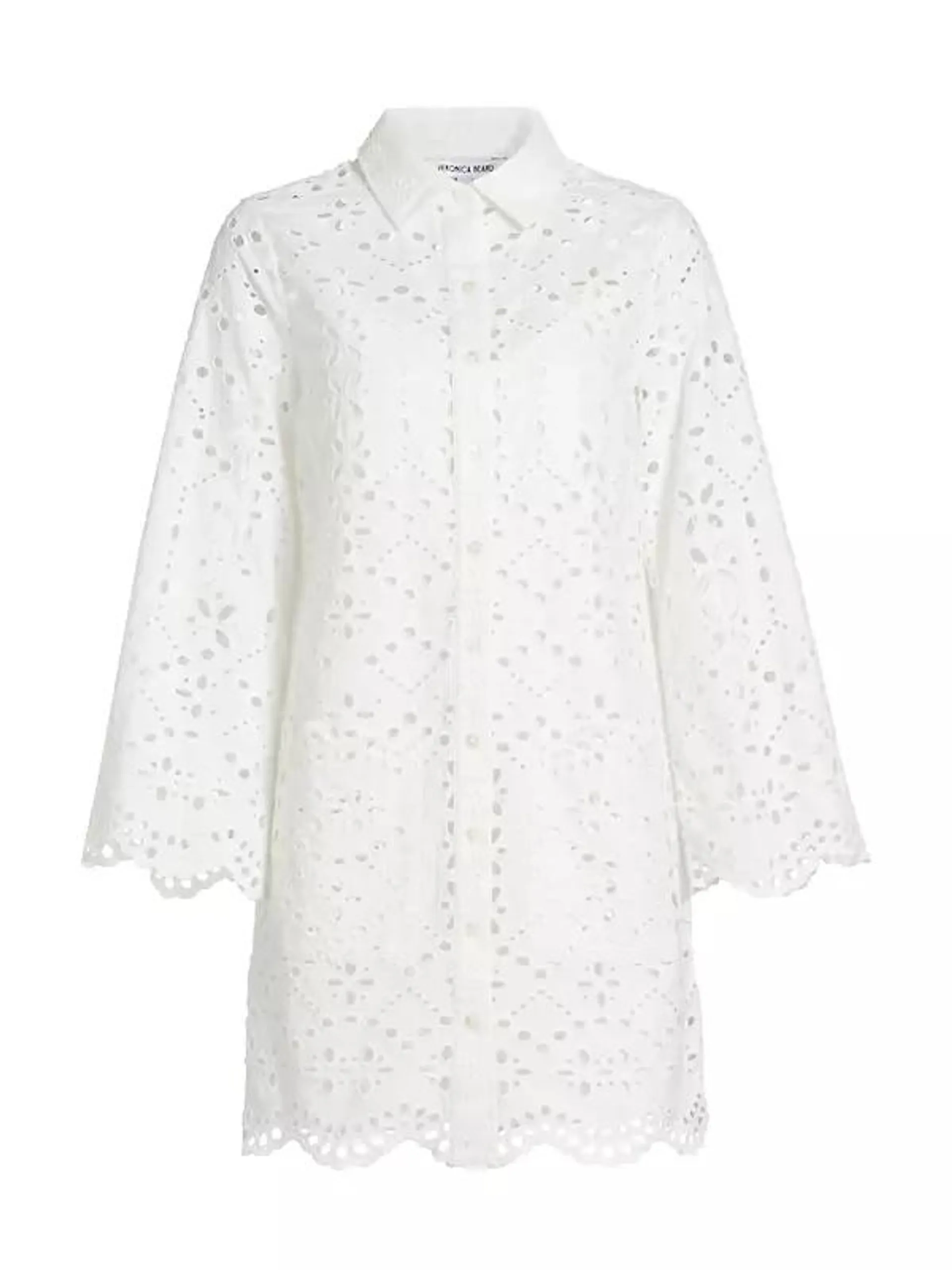 Sumatra Eyelet Cotton Mini Shirtdress