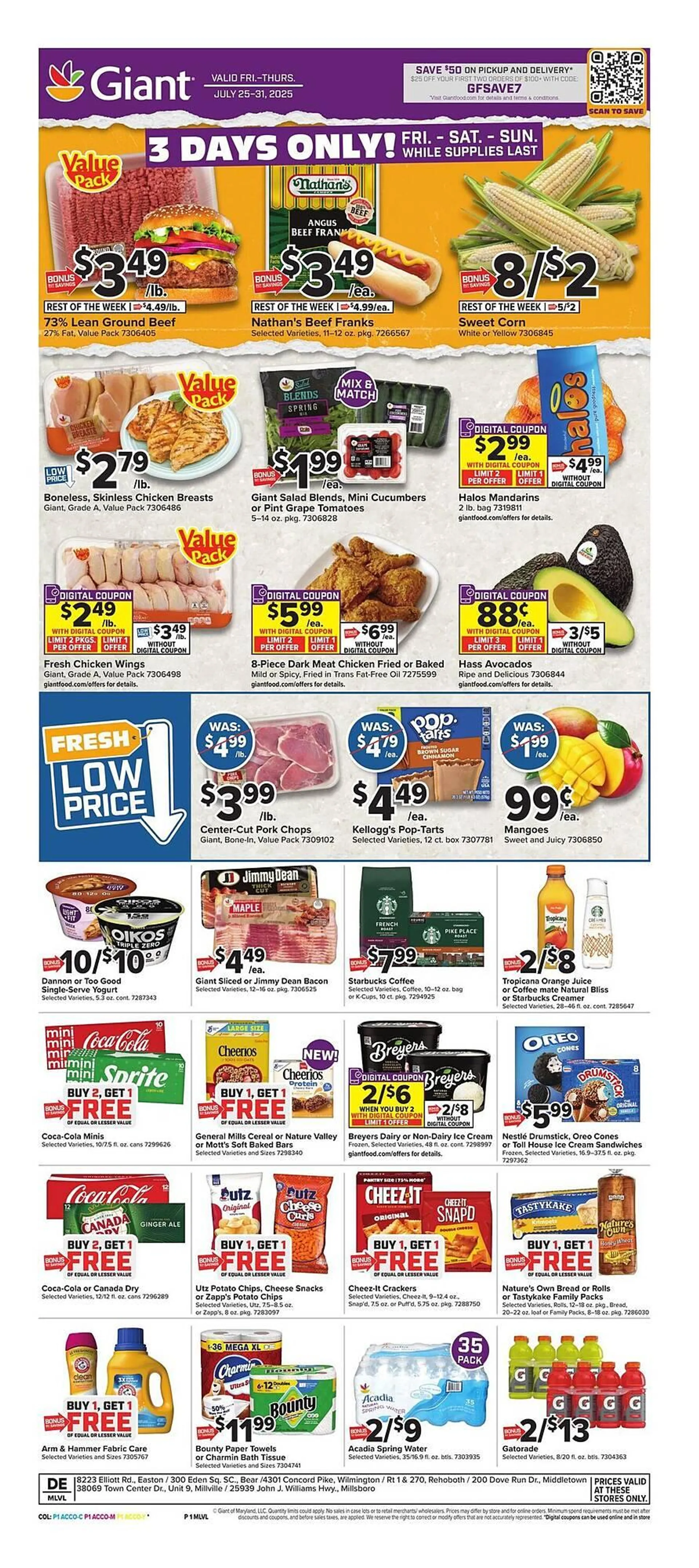 Weekly ad Giant Food Weekly Ad from July 25 to July 31 2025 - Page 1