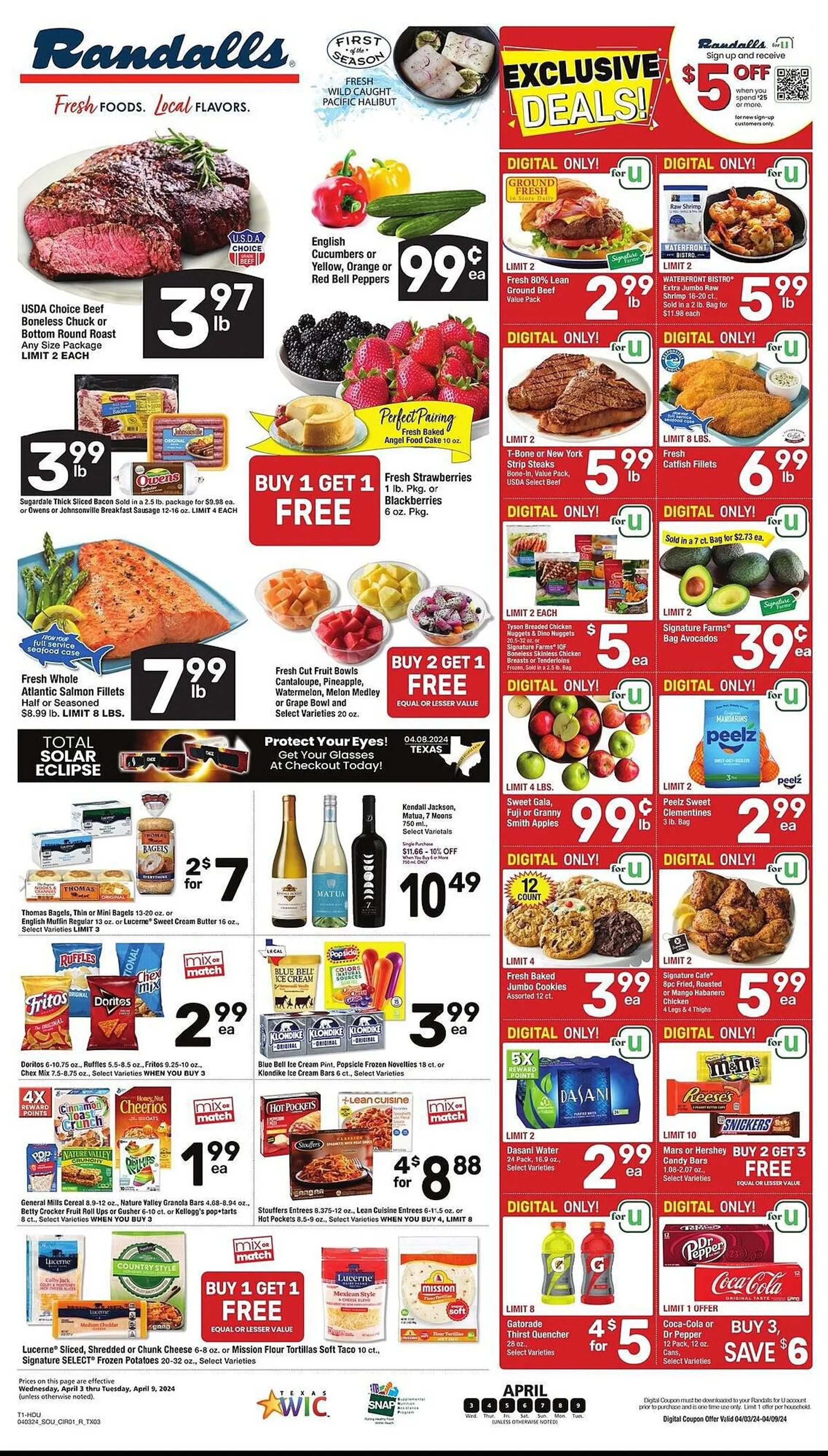 Weekly ad Randalls Weekly Ad from April 3 to April 9 2024 - Page 1