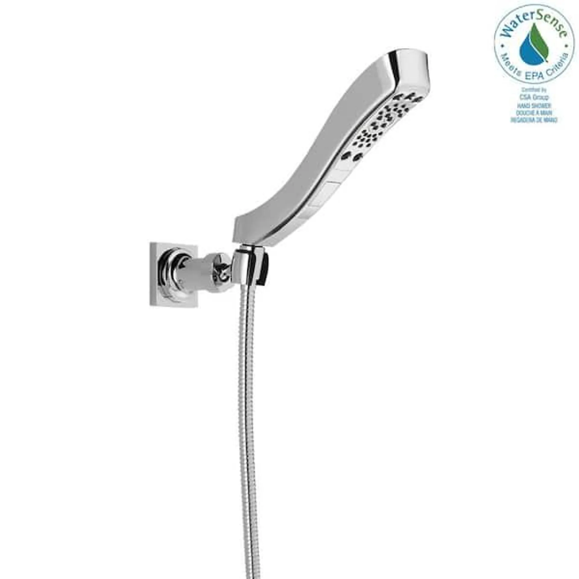 4-Spray Patterns 1.75 GPM 2.38 in. Wall Mount Handheld Shower Head with H2Okinetic in Chrome