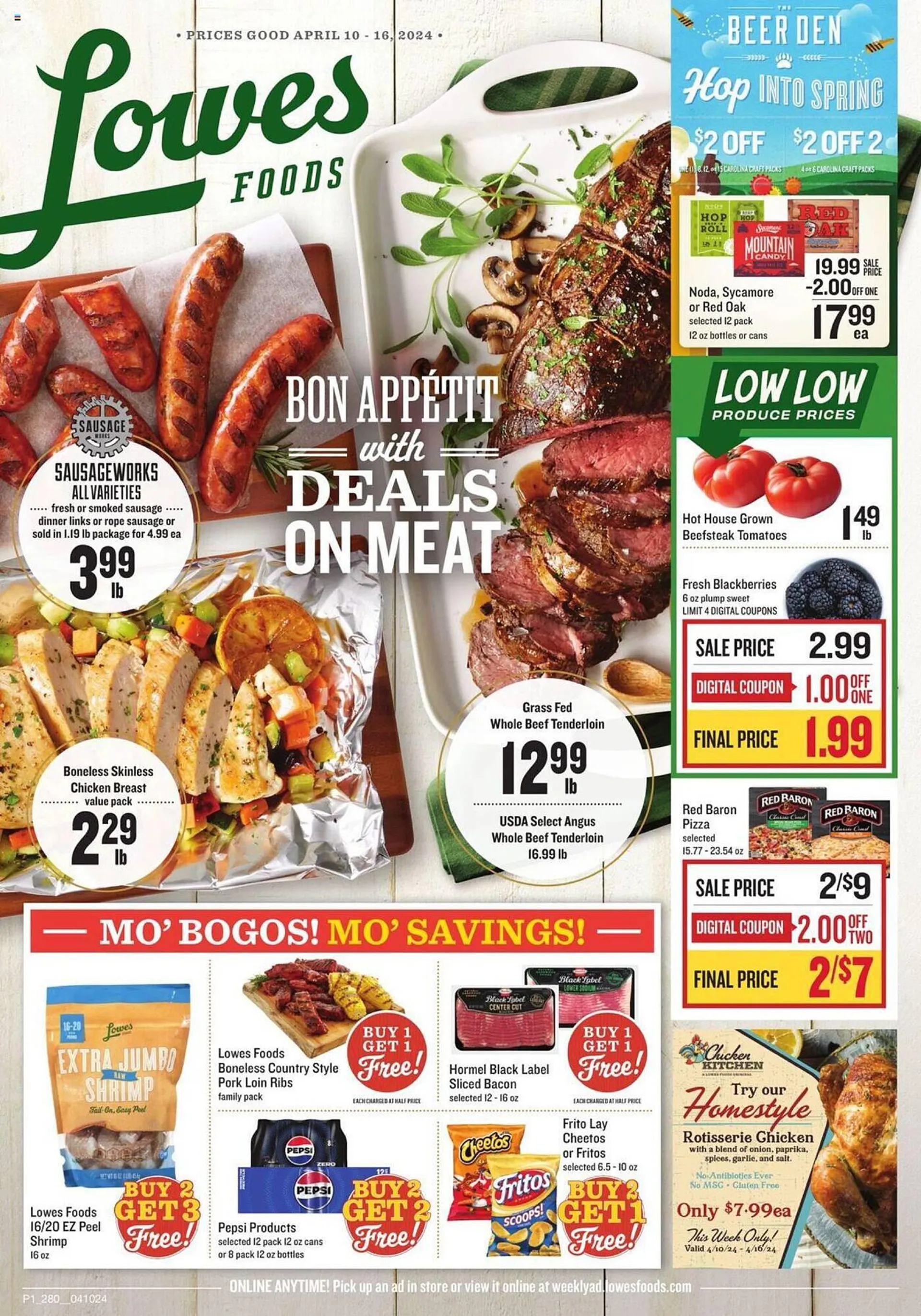Weekly ad Lowes Foods Weekly Ad from April 10 to April 16 2024 - Page 1