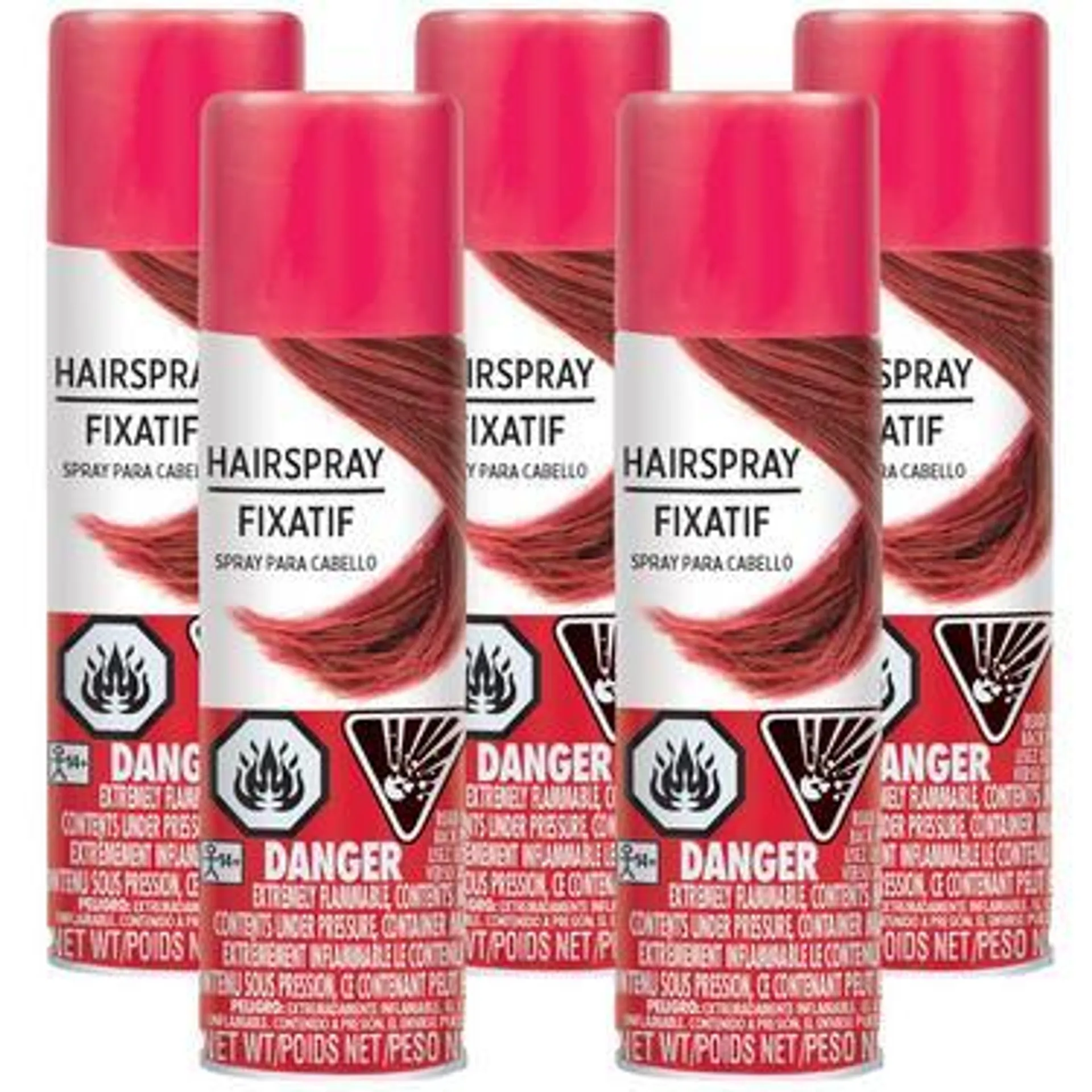 Red Hair Spray 5ct