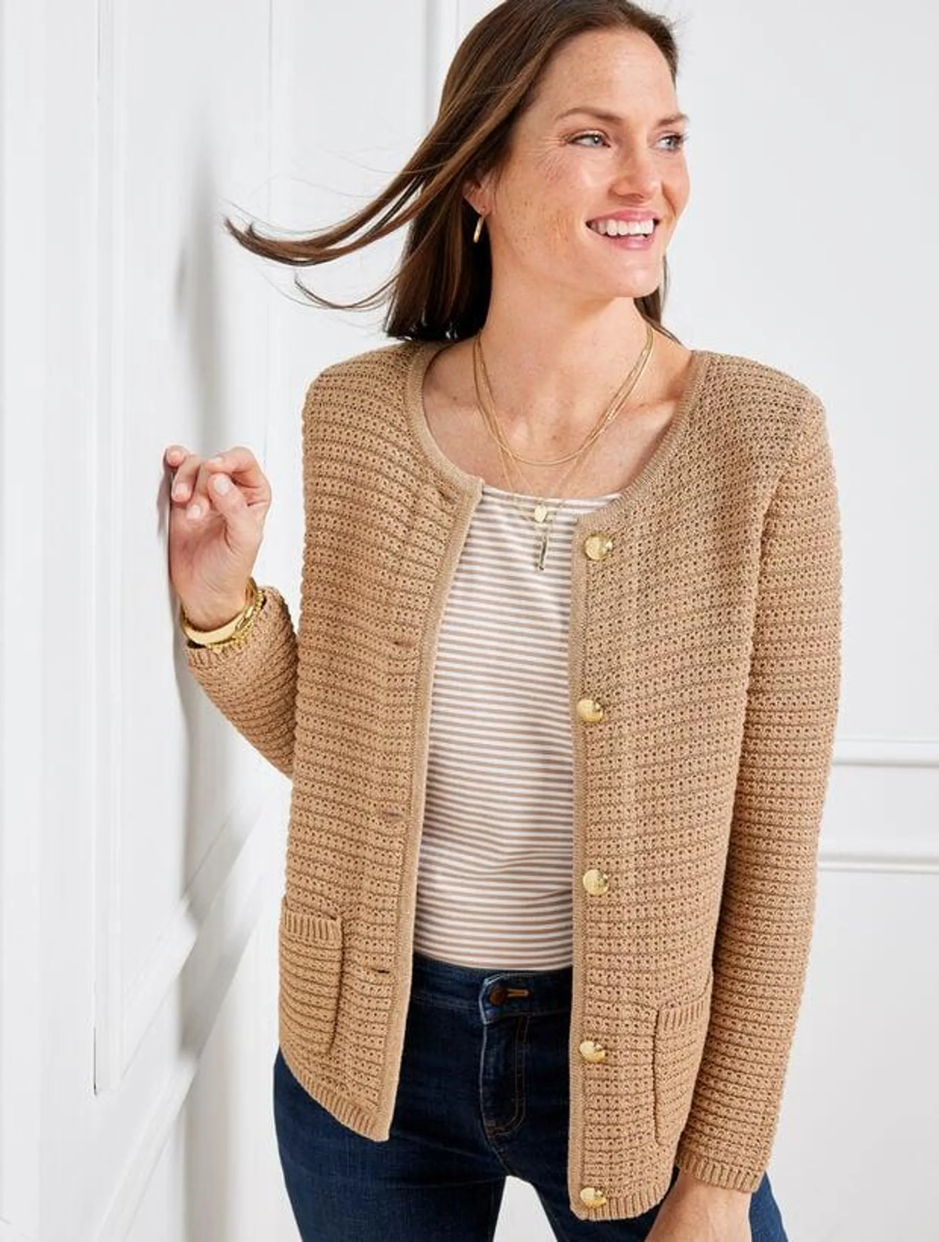 Talbots Kate Cardigan - Metallic