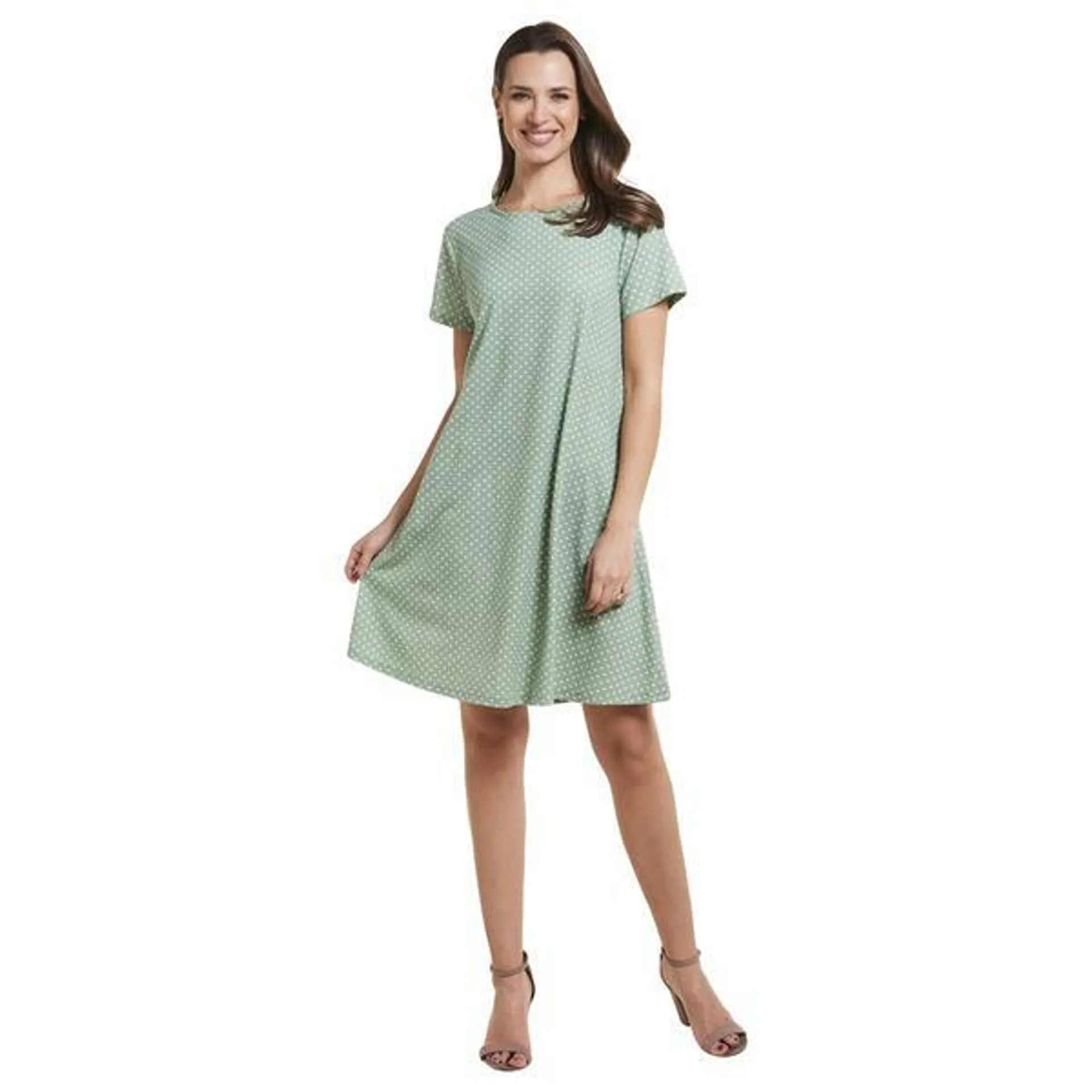 Womens Architect® Short Sleeve Dot Shift Dress