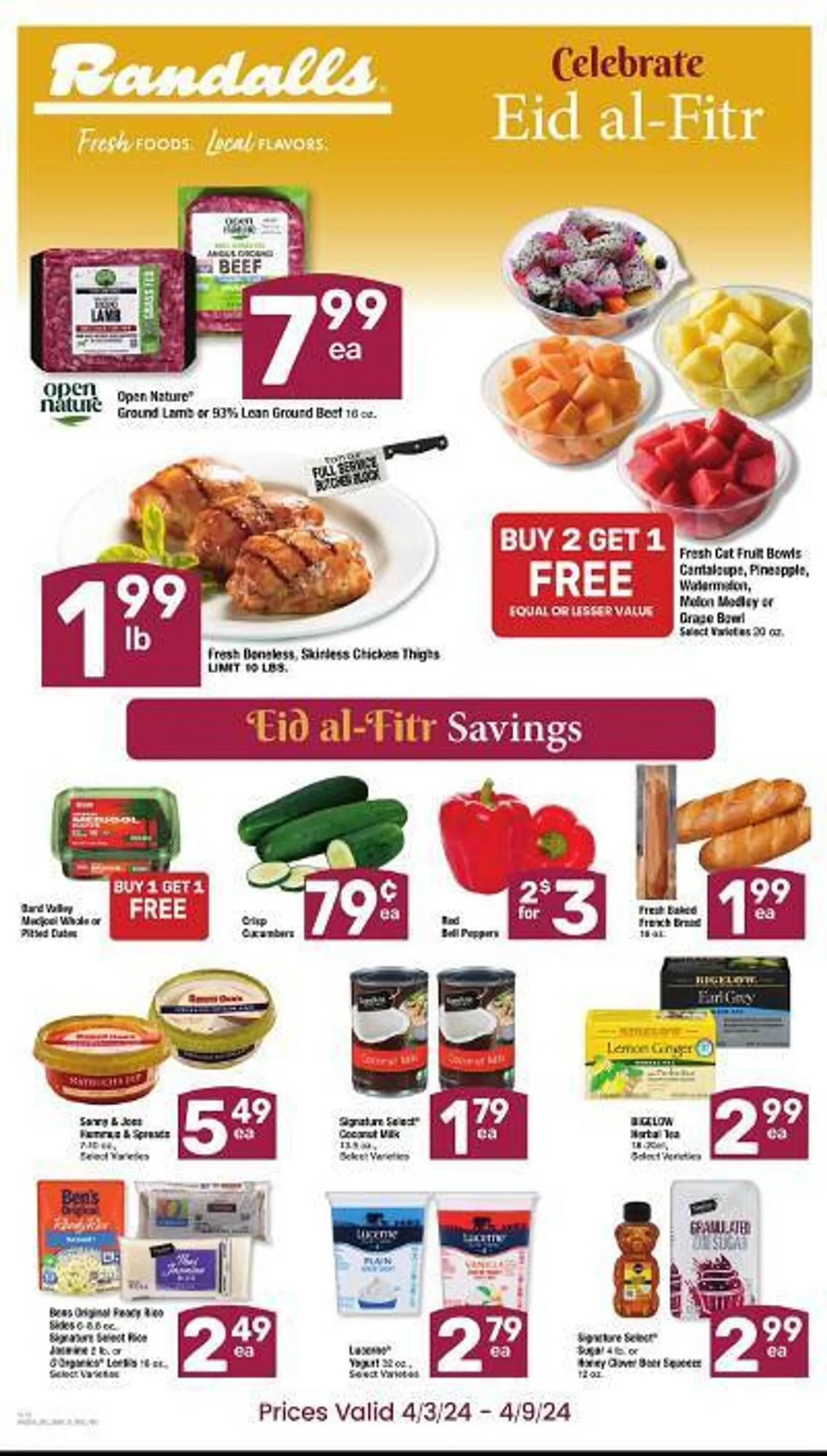 Weekly ad Randalls Weekly Ad from April 3 to April 9 2024 - Page 1