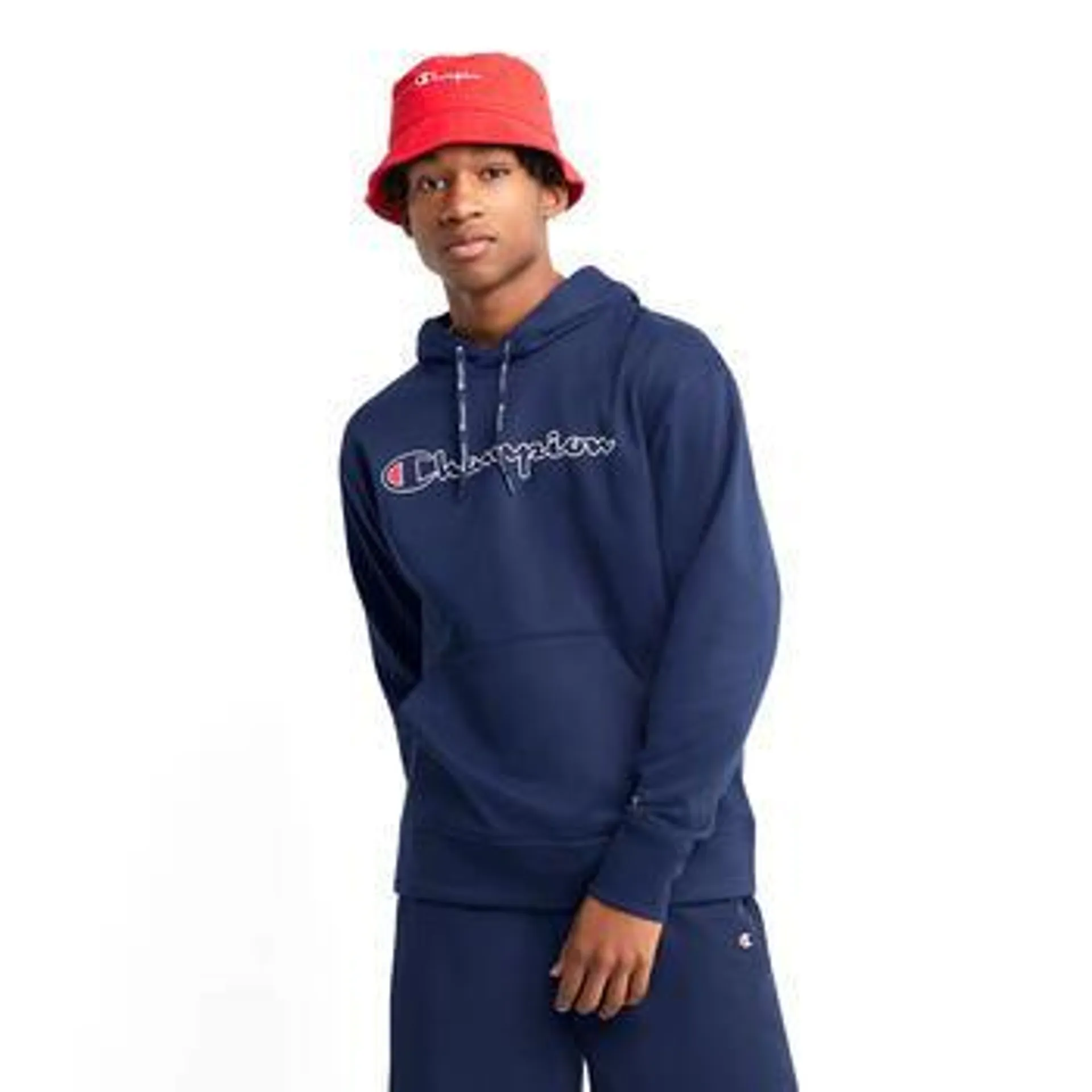 Mens Champion Game Day Solid Fleece Graphic Hoodie