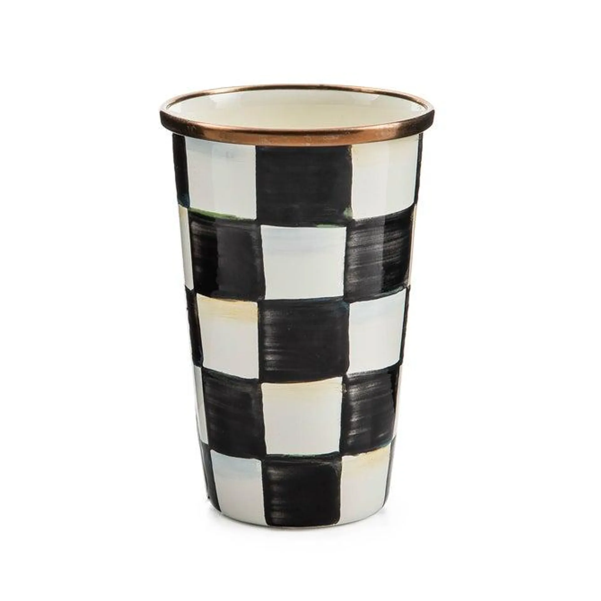 Check Enamel Tumbler