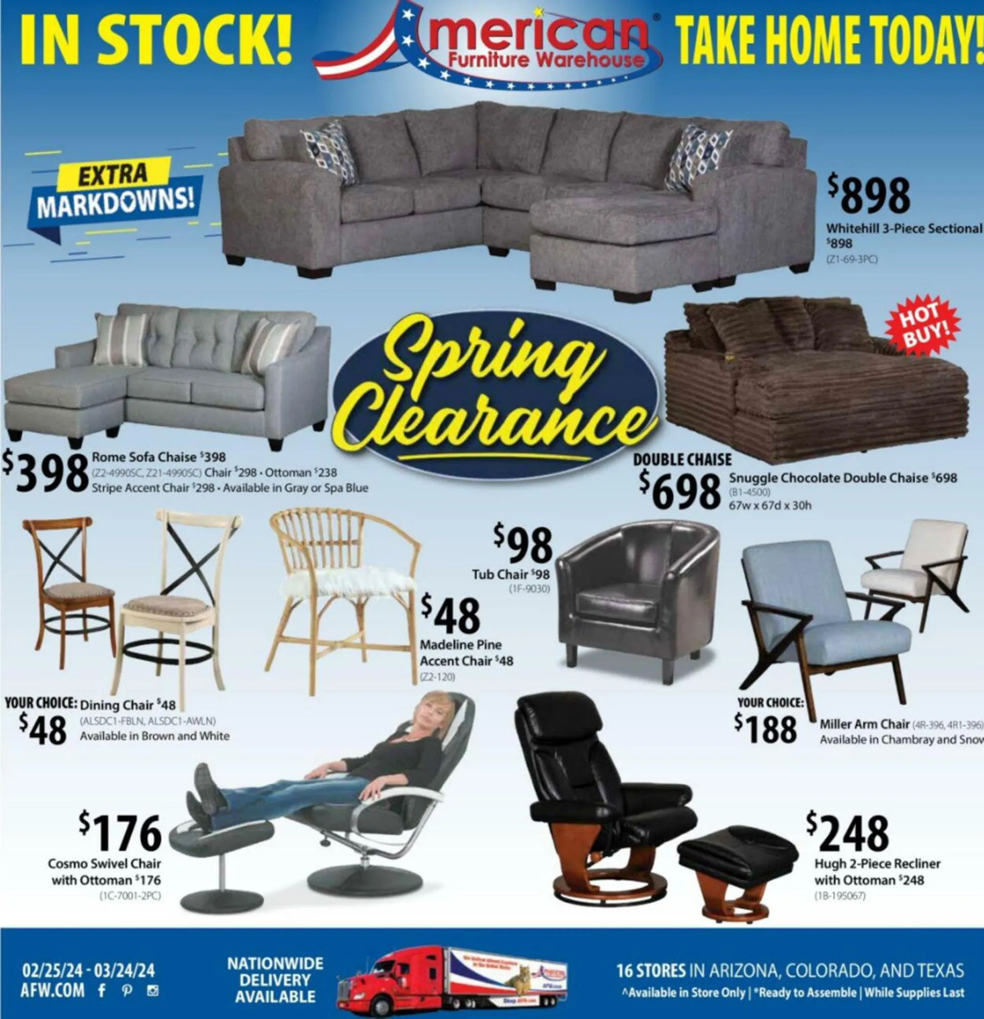 Weekly ad American Furniture Warehouse Current weekly ad from February 25 to March 24 2024 - Page 1