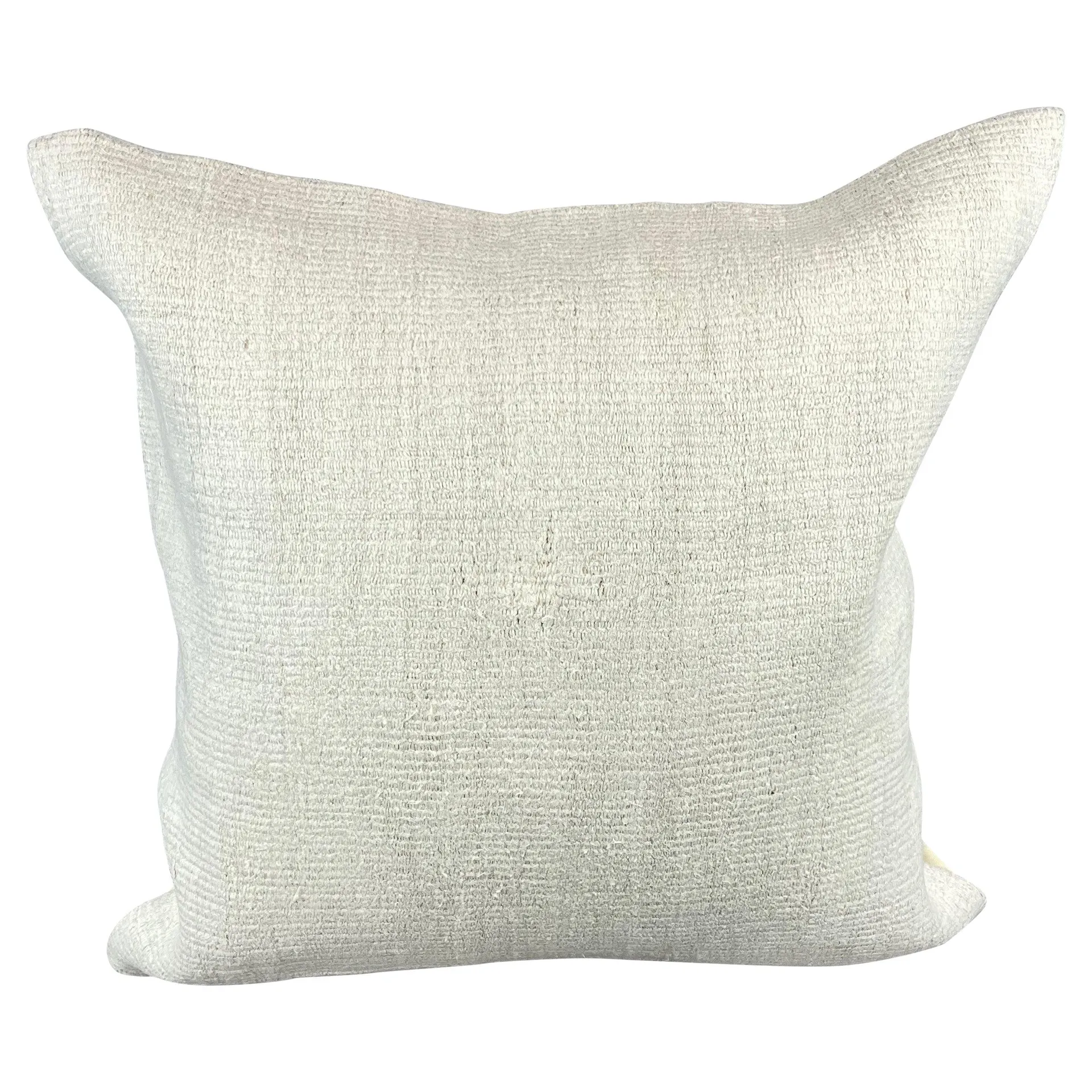 20 x 20 Hemp Turkish Cushion Natural Grayish White Pillow Cushion Cover #6561